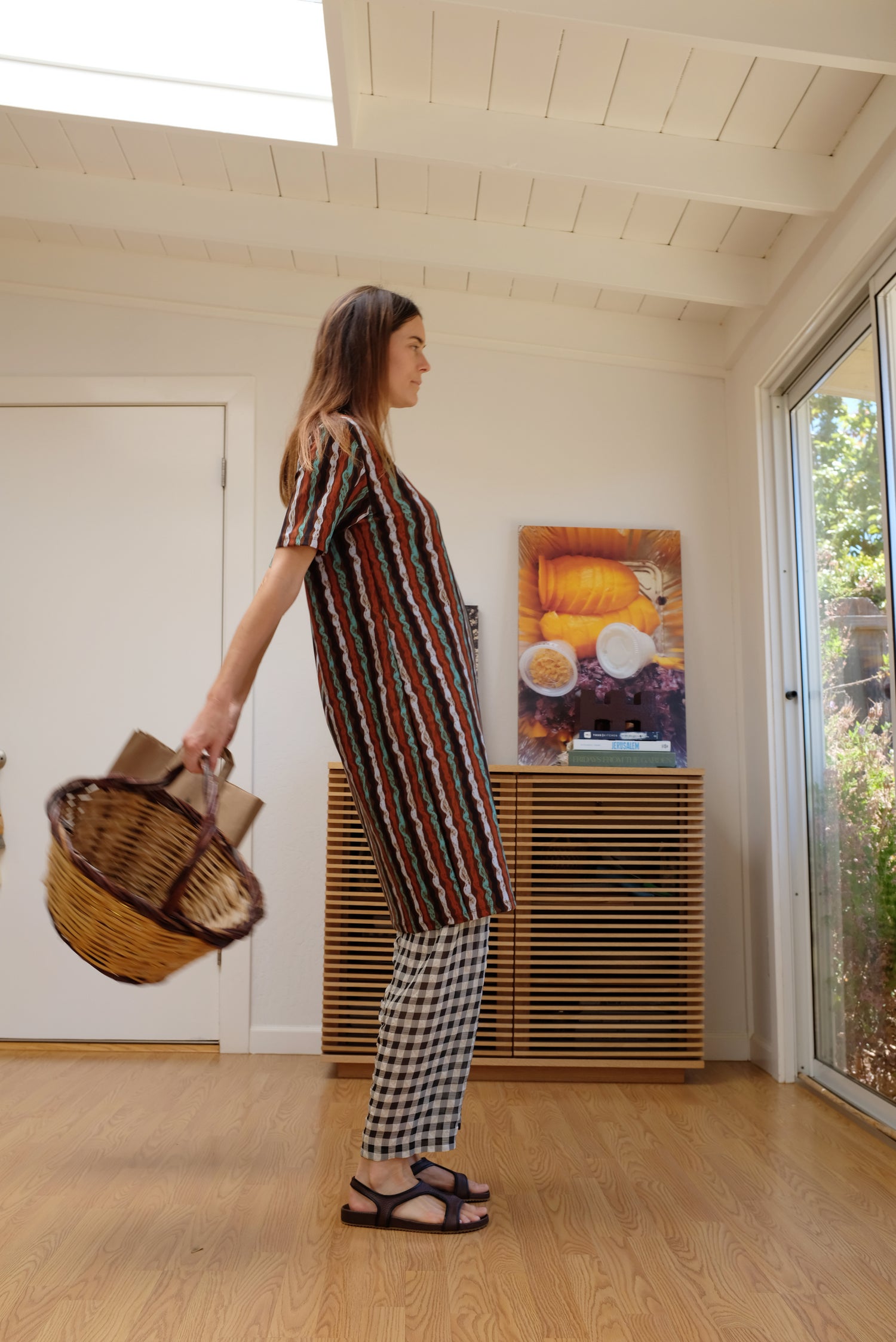 Beklina Basic Pant Black Gingham