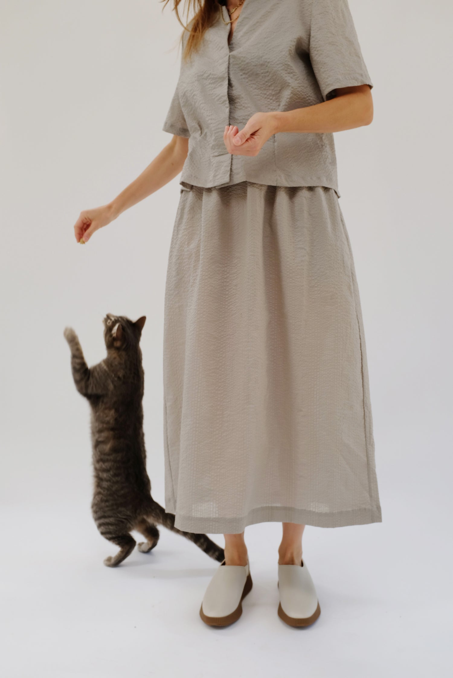 Beklina Basic Skirt Grey