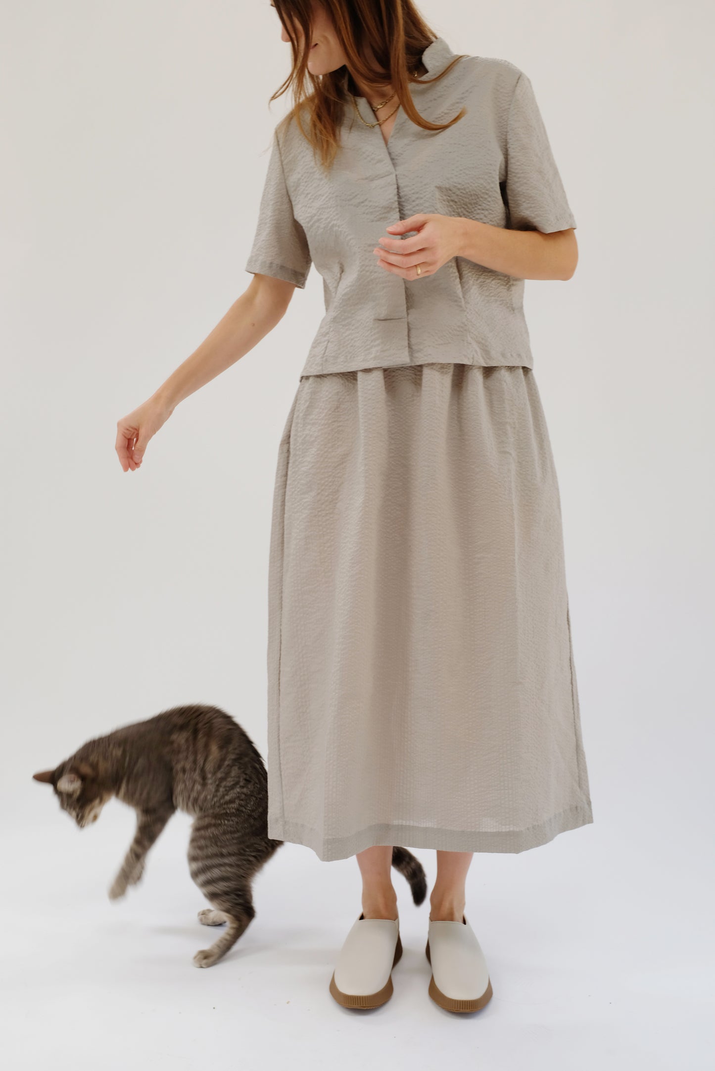 Beklina Basic Skirt Grey