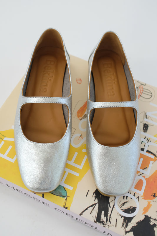 Beklina Olivia Flats Silver