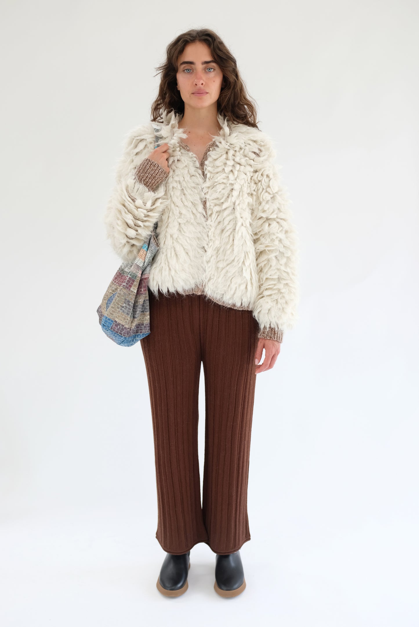 Beklina Merino Pleated Trousers Brown