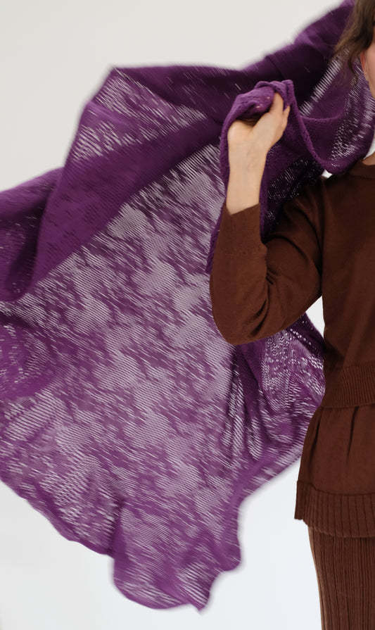 Beklina Merino Knit Lace Scarf