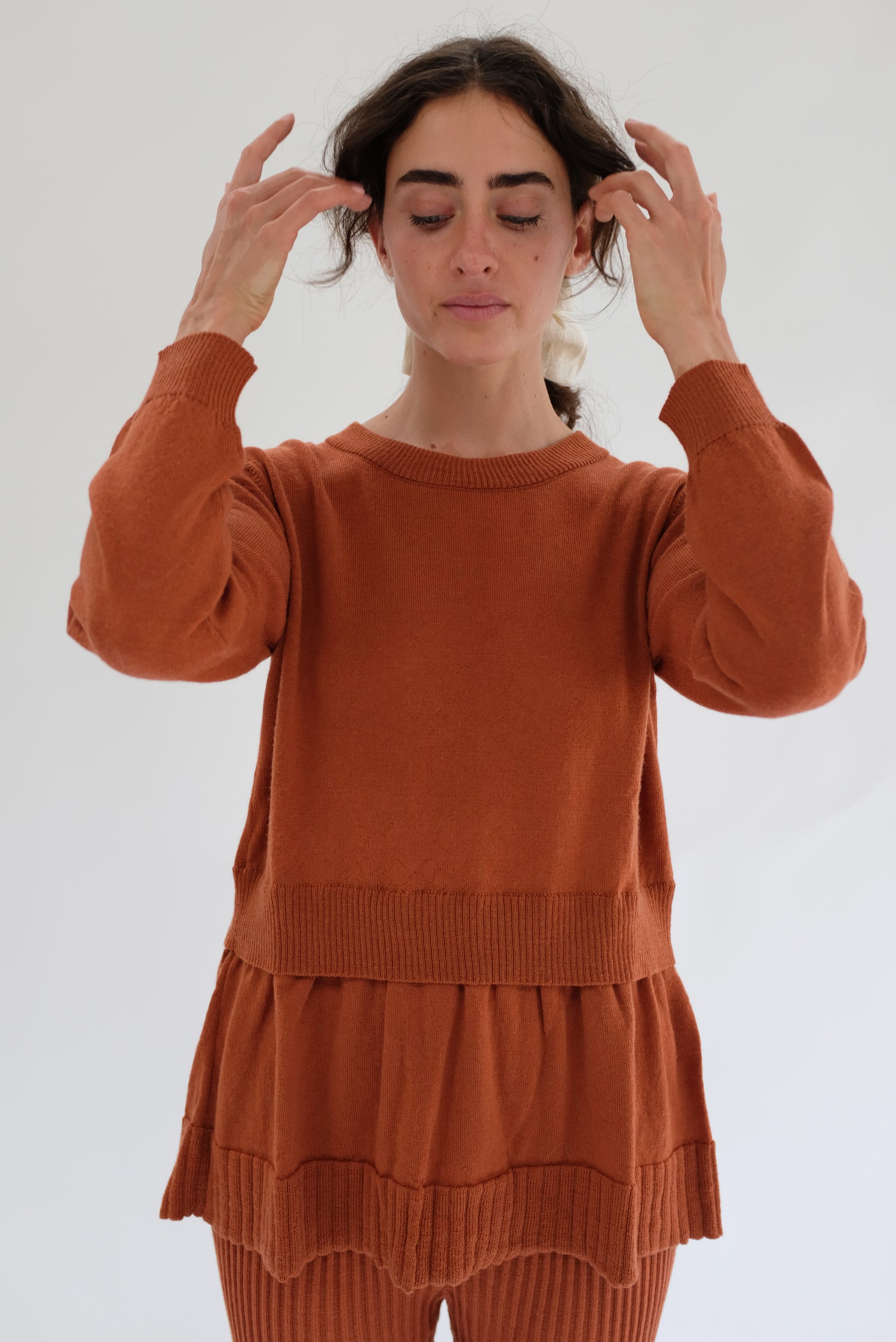 Beklina Merino Fattoria Pullover Terracotta