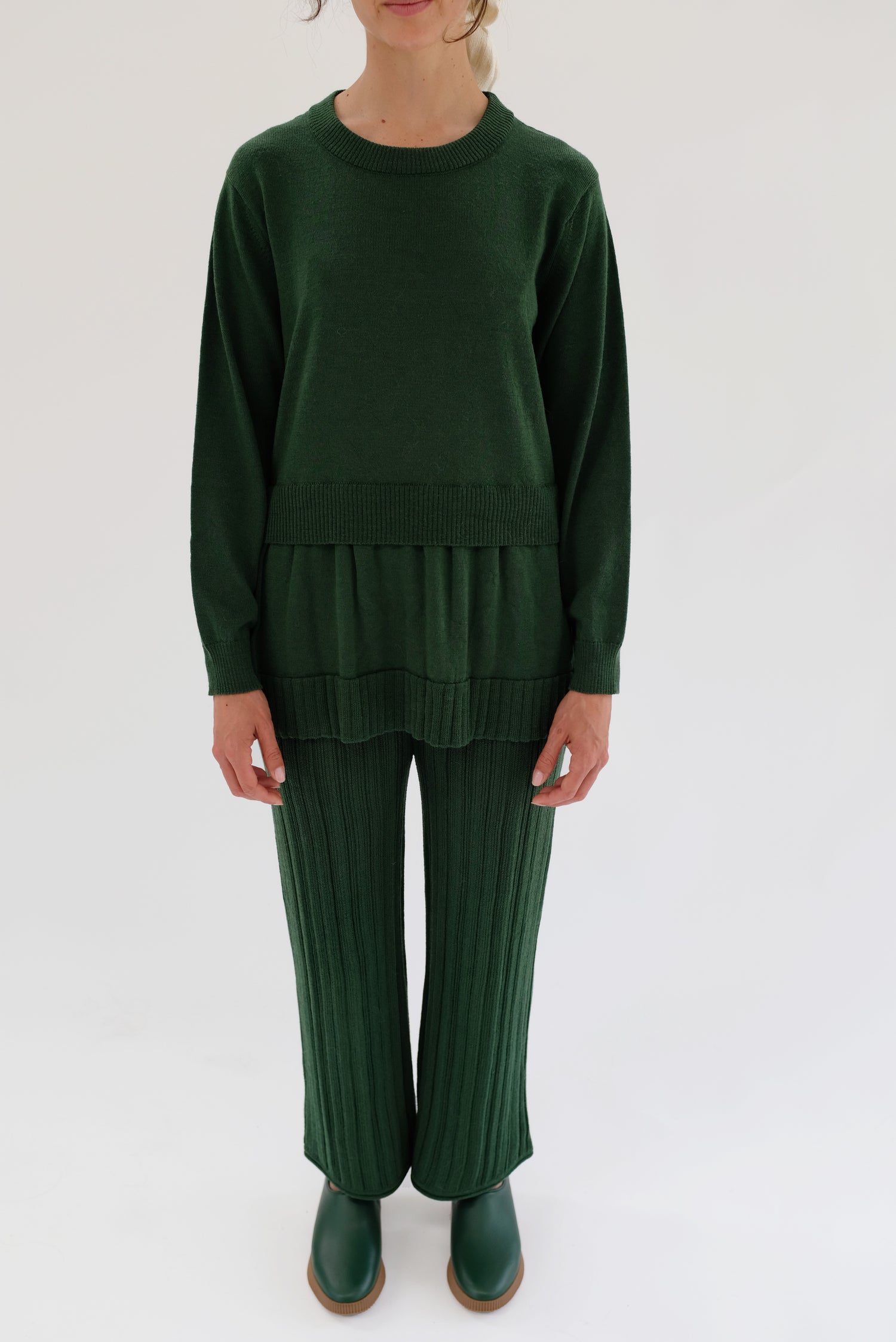 Beklina Merino Fattoria Pullover Conifer