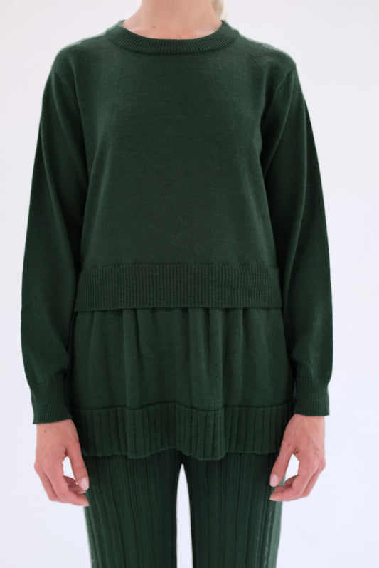 Beklina Merino Fattoria Pullover Conifer