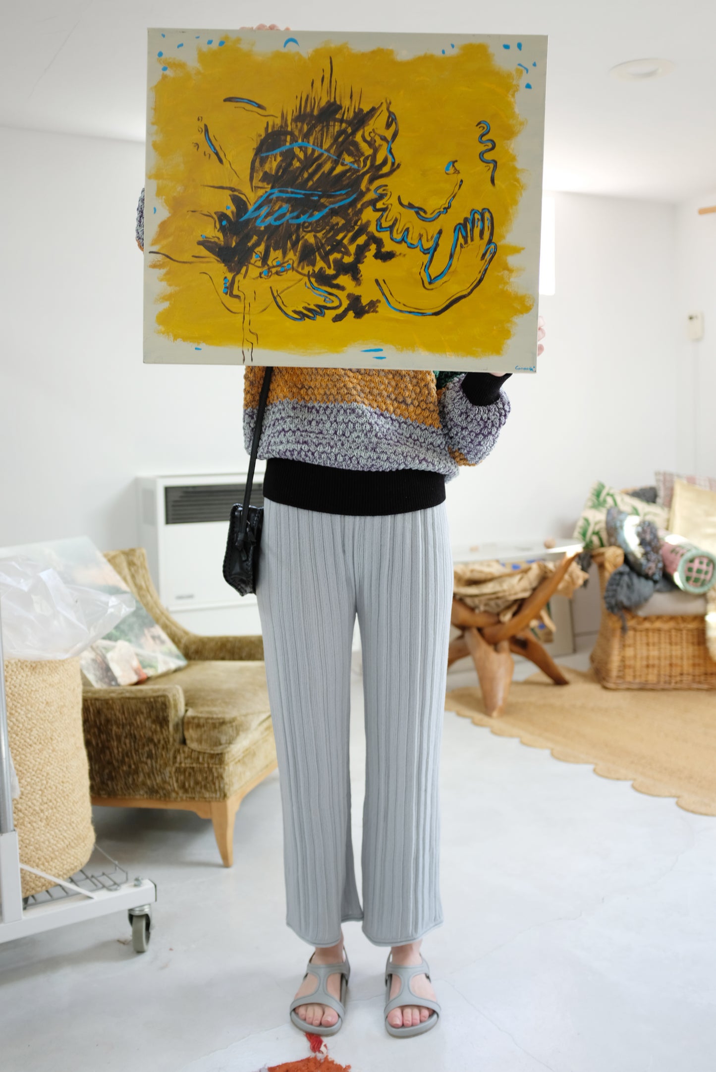 Beklina Merino Pleated Trousers Grey