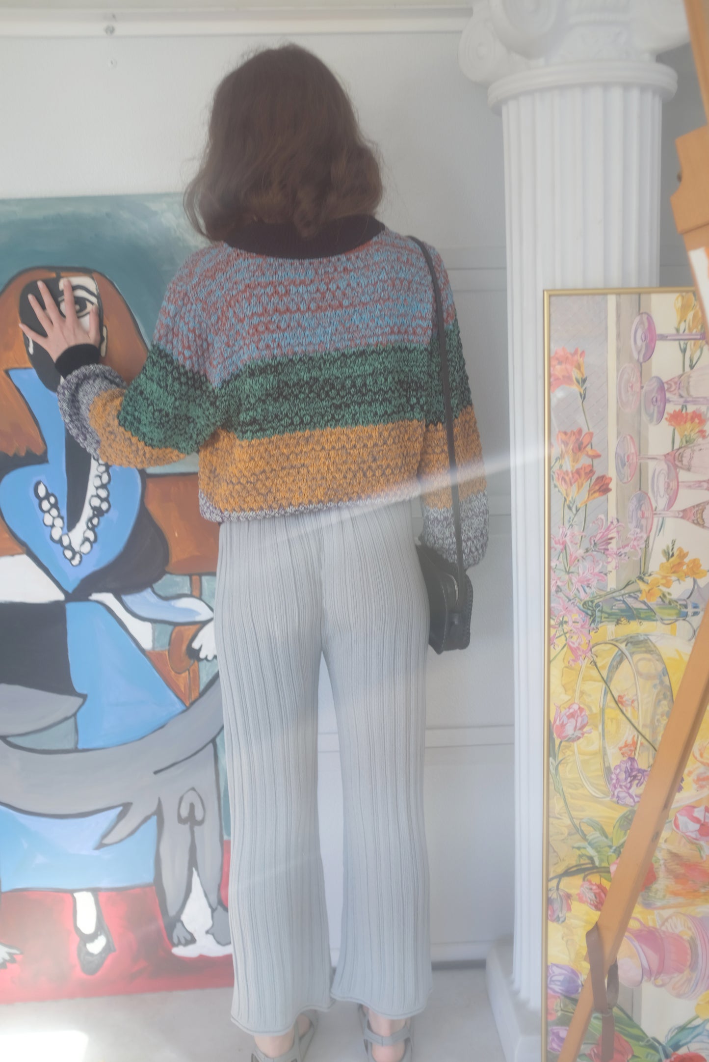 Beklina Merino Pleated Trousers Grey