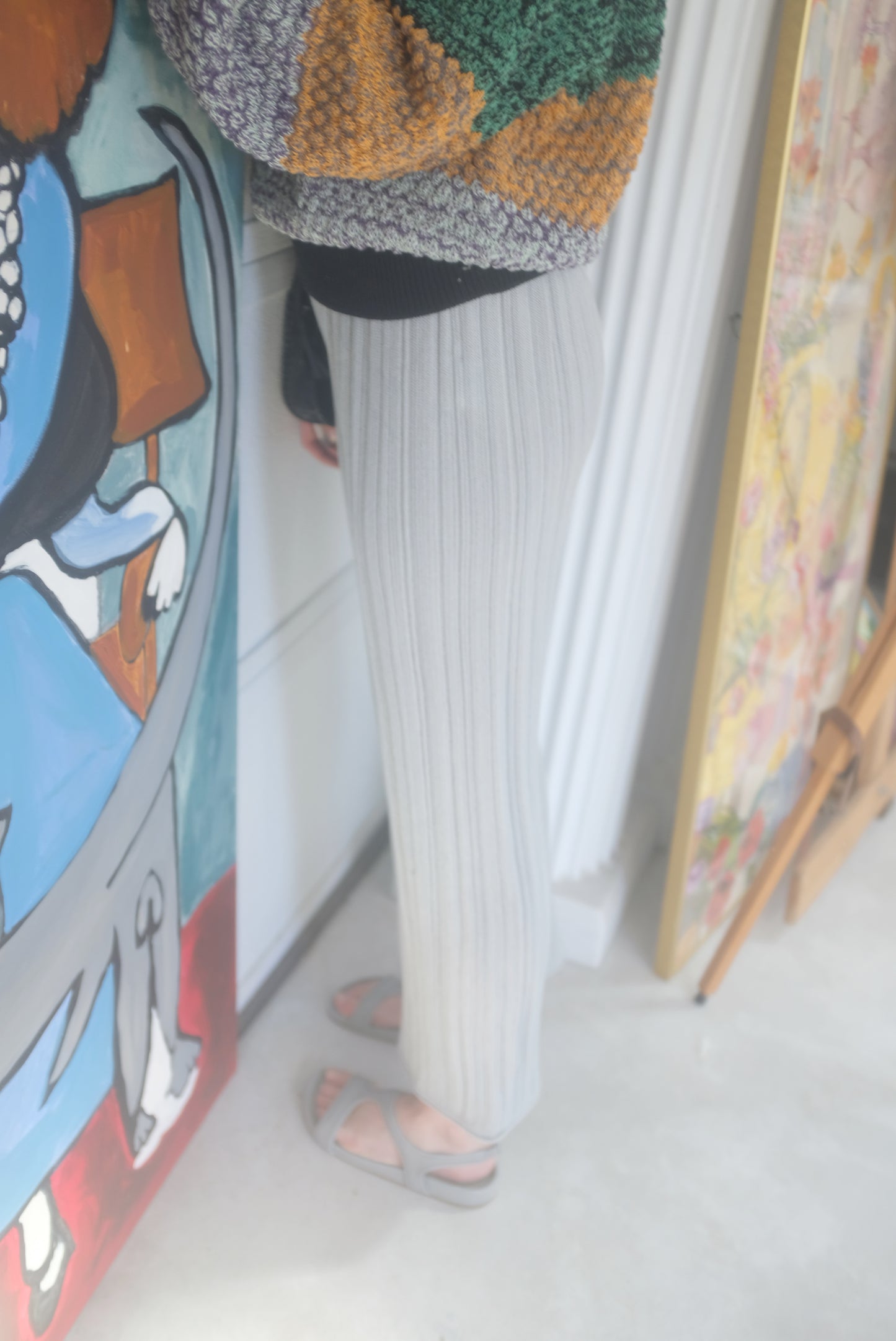 Beklina Merino Pleated Trousers Grey