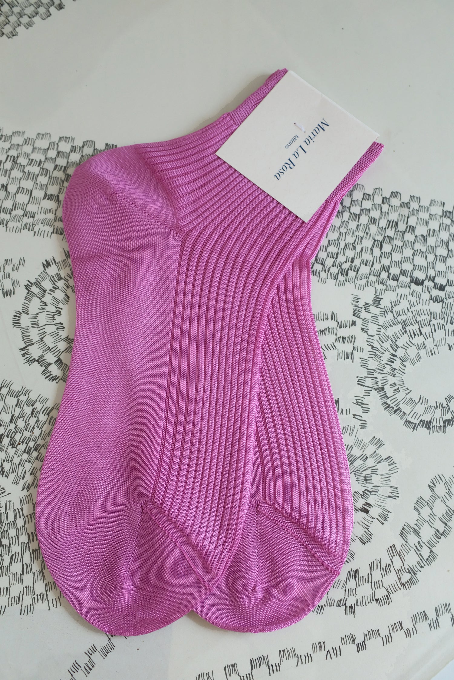 Maria La Rosa Silk Socks Bougainville