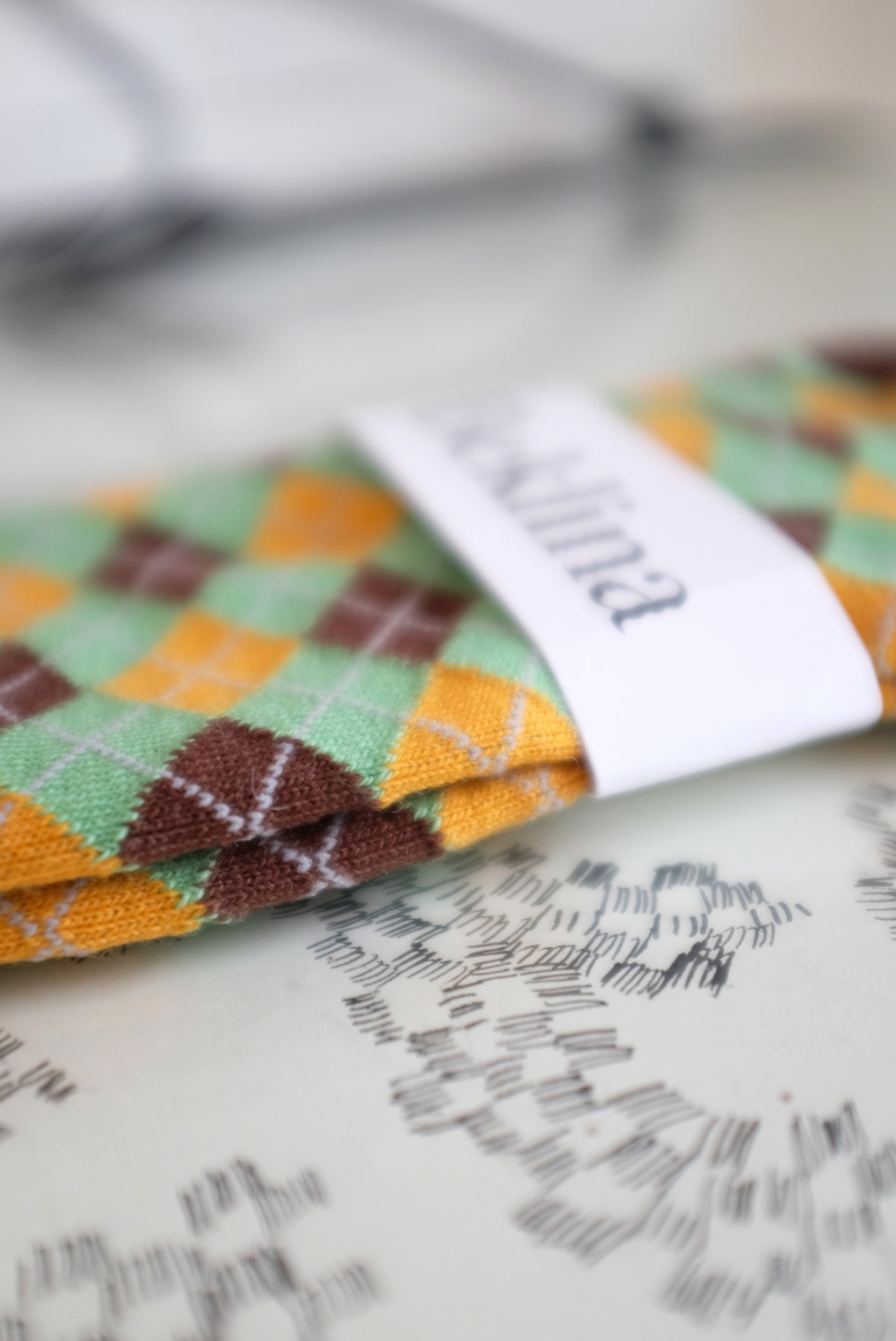 Beklina Argyle Washed Wool Ankle Socks