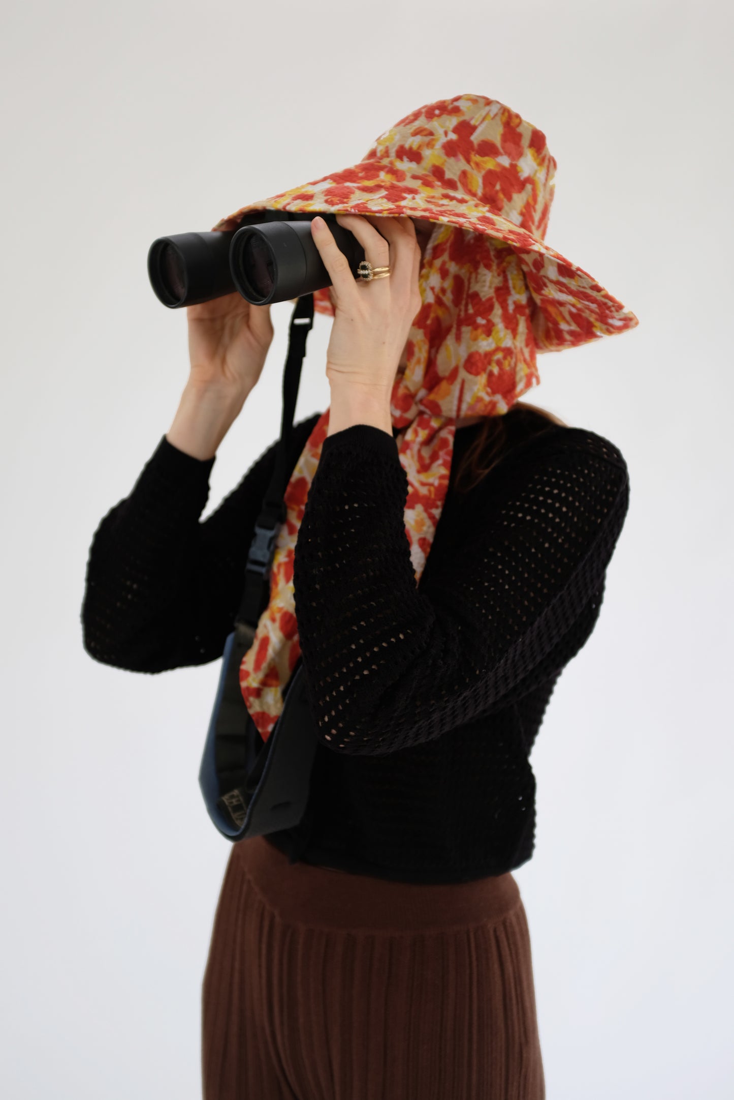 Beklina Scarf Hat Coral Floral