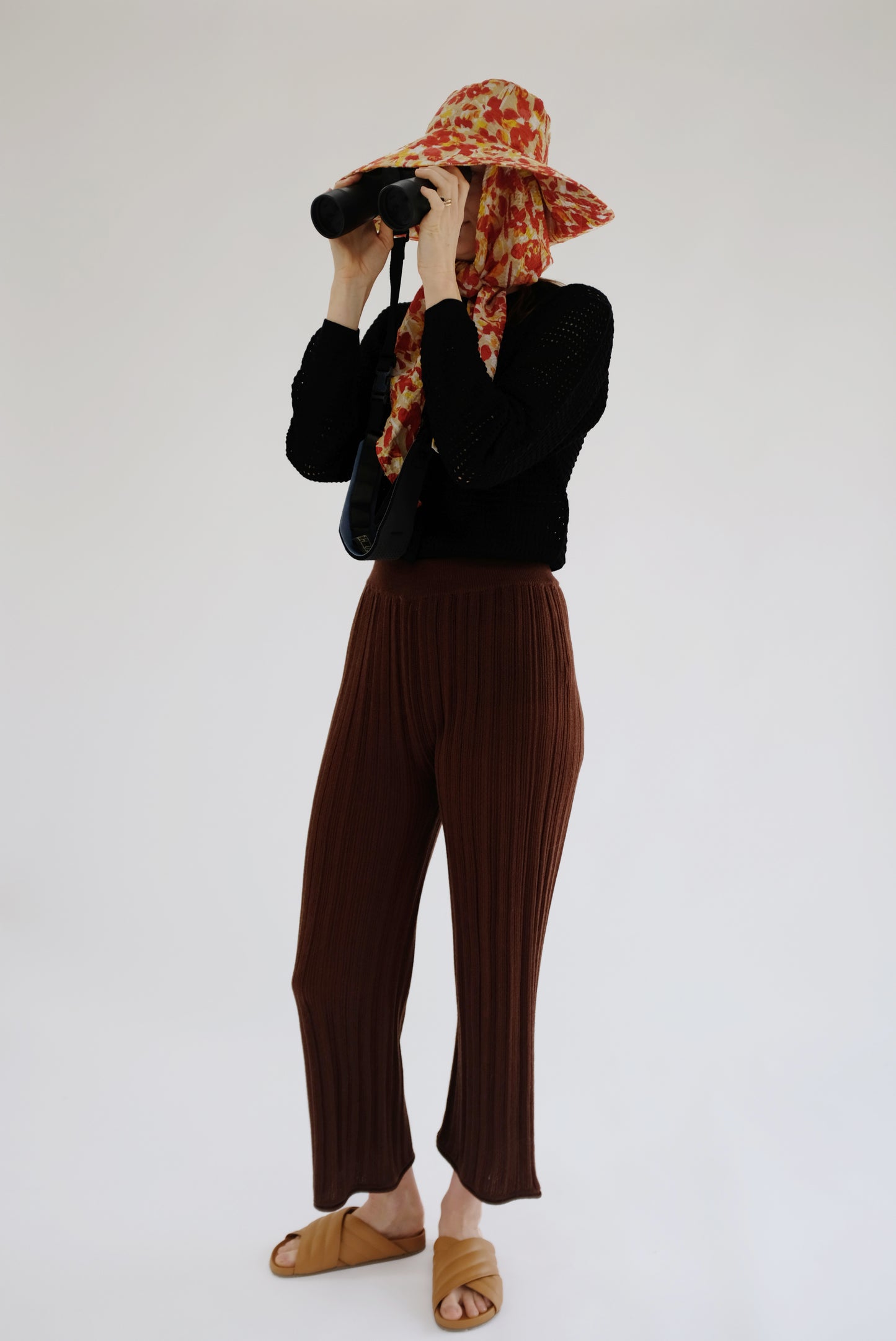 Beklina Scarf Hat Coral Floral