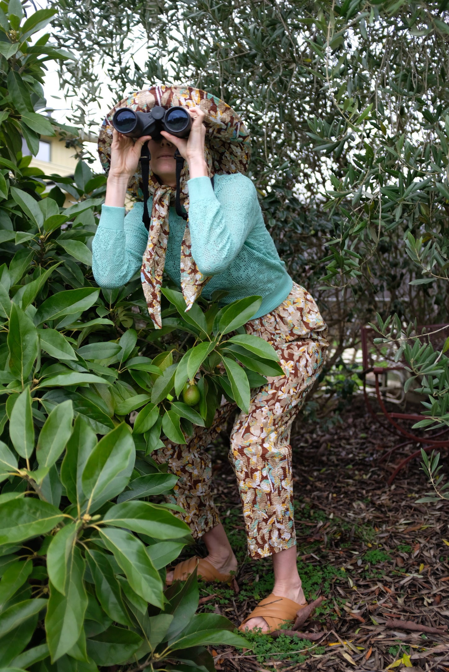 Beklina Basic Pant Brown Floral