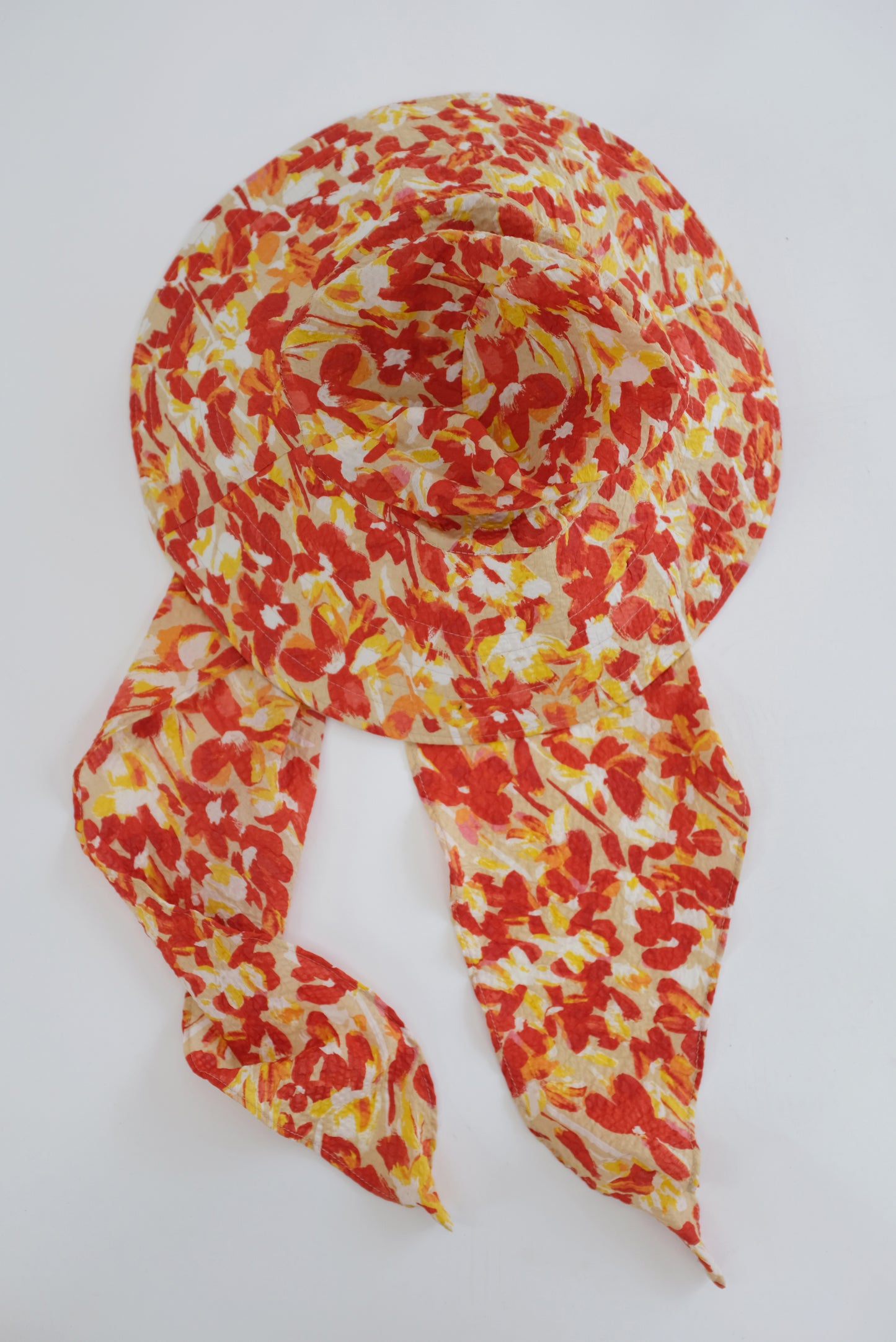 Beklina Scarf Hat Coral Floral