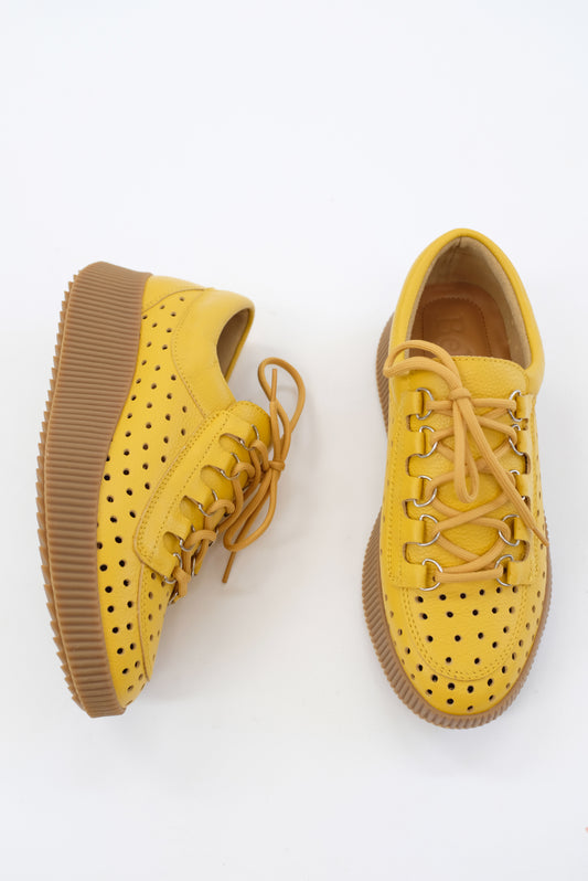Beklina Pensionata Perforated Lace Up Yellow Submarine