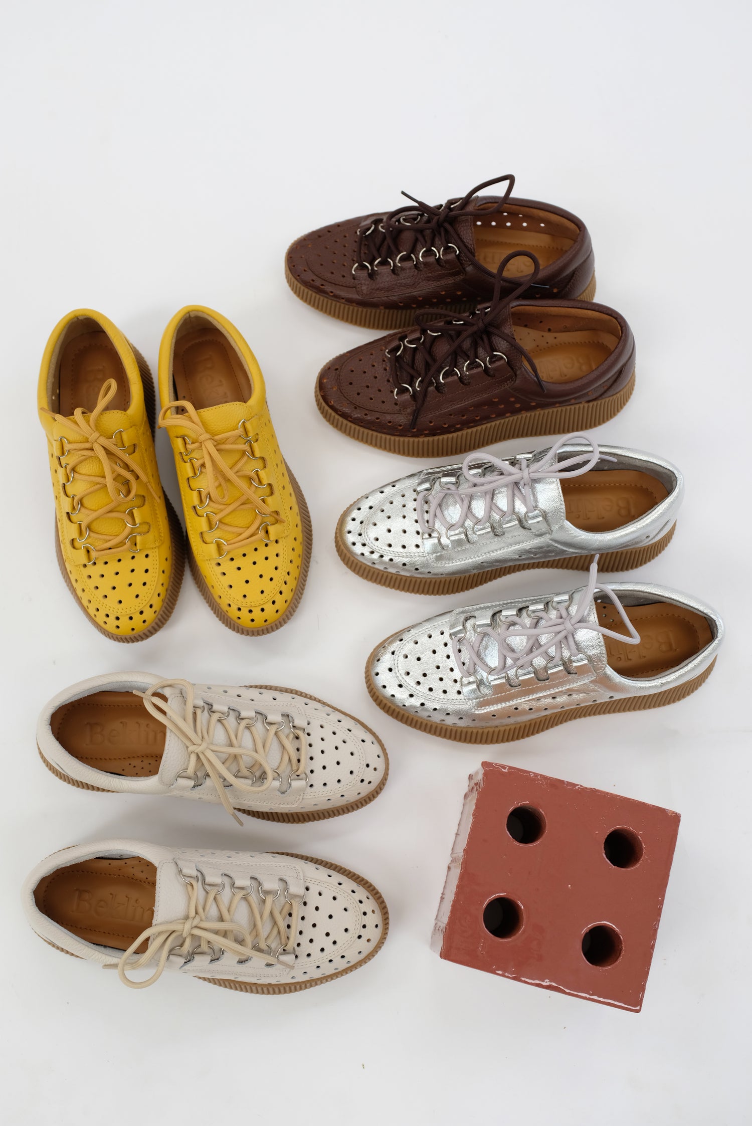 Beklina Pensionata Perforated Lace Up Yellow Submarine