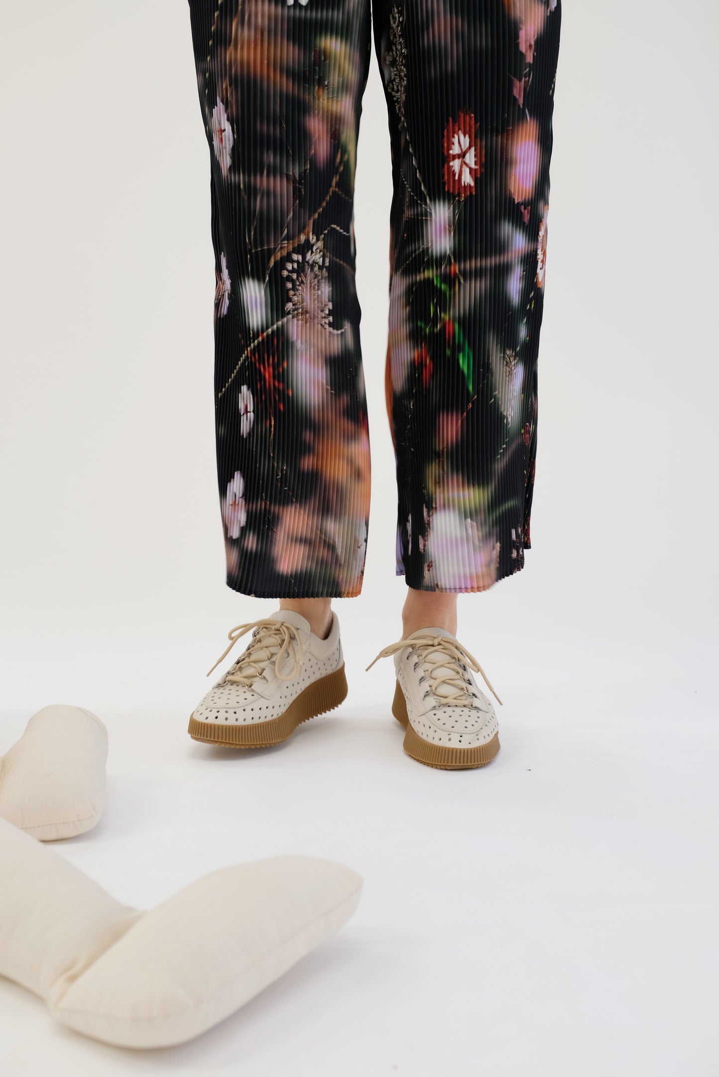 Beklina Pensionata Perforated Lace Up Off White 