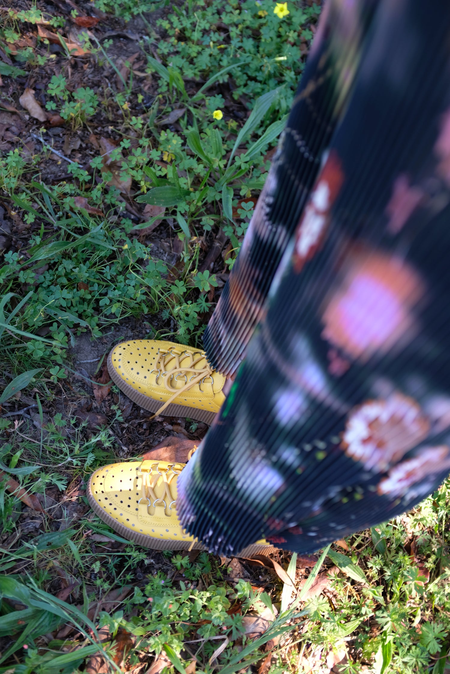 Beklina Pensionata Perforated Lace Up Yellow Submarine