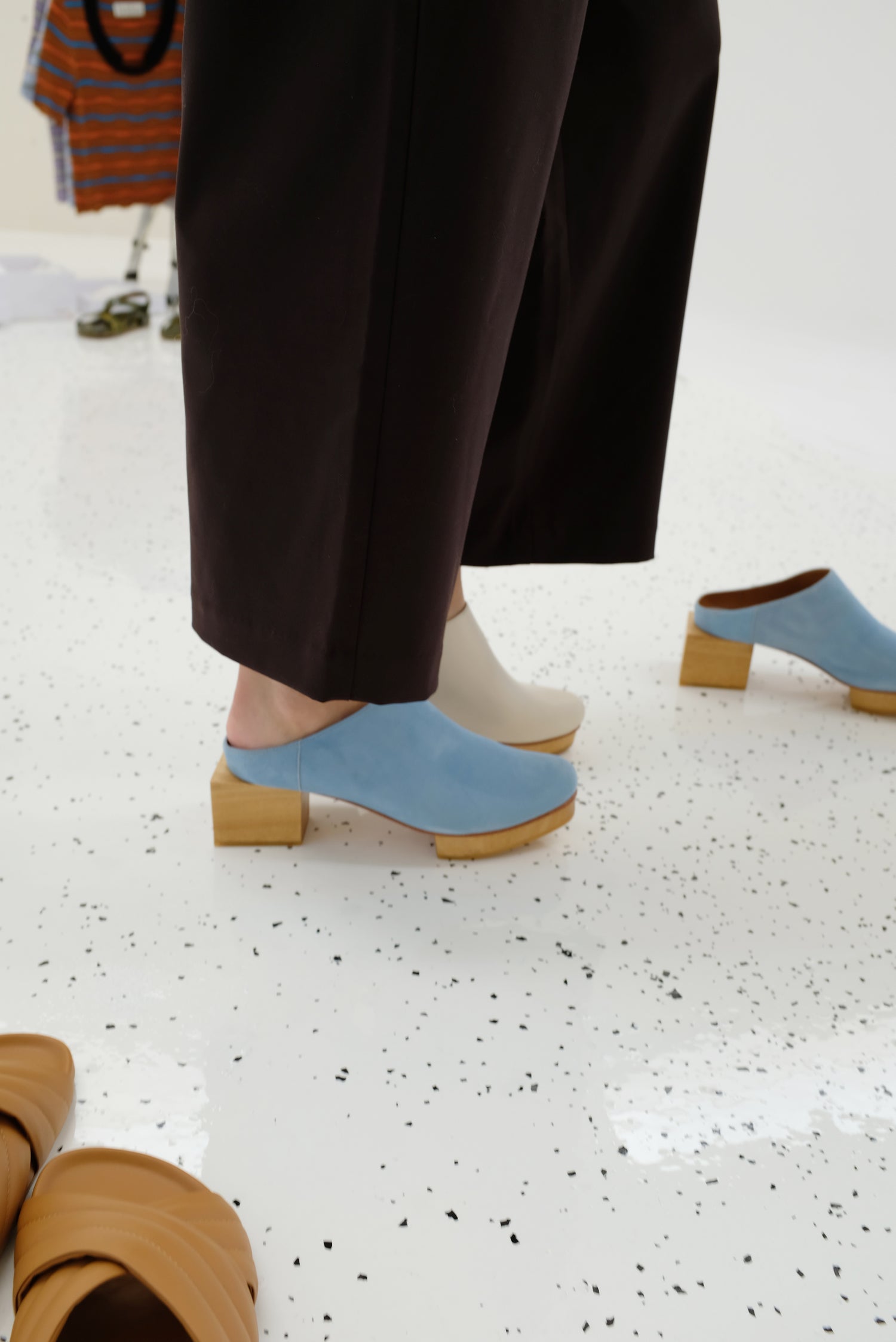 Beklina Matisse Platform Mules Hydrangea