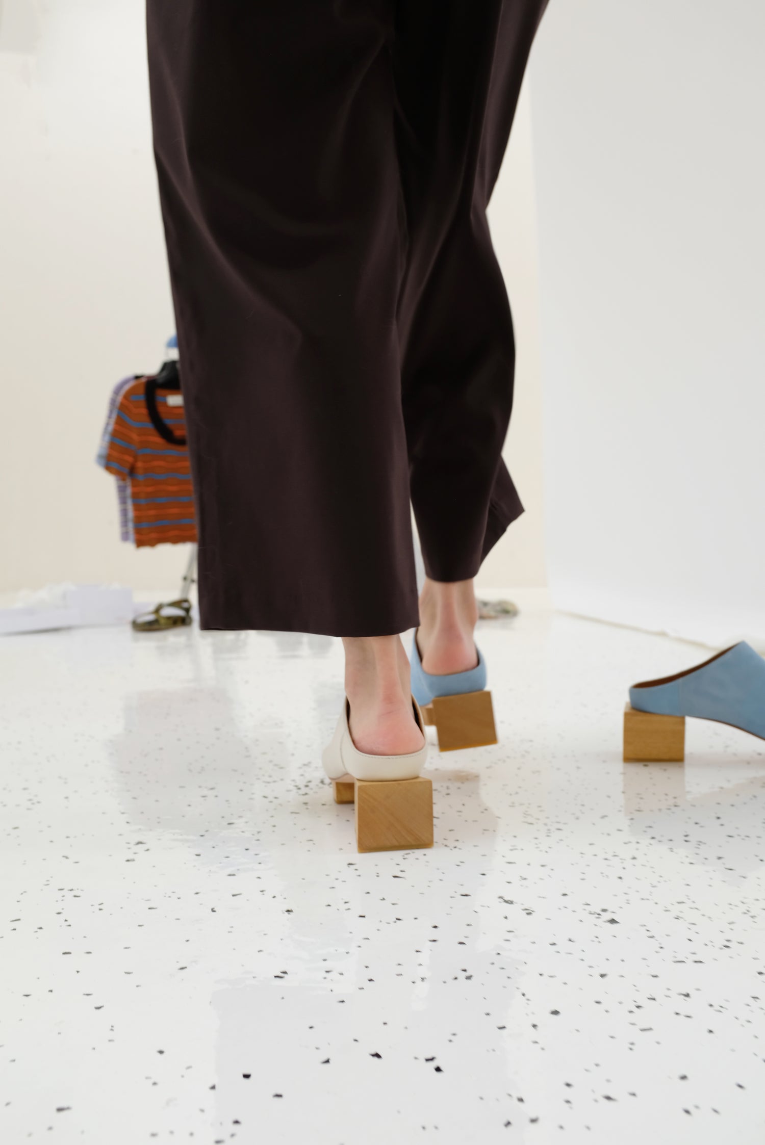 Beklina Matisse Platform Mules Off White