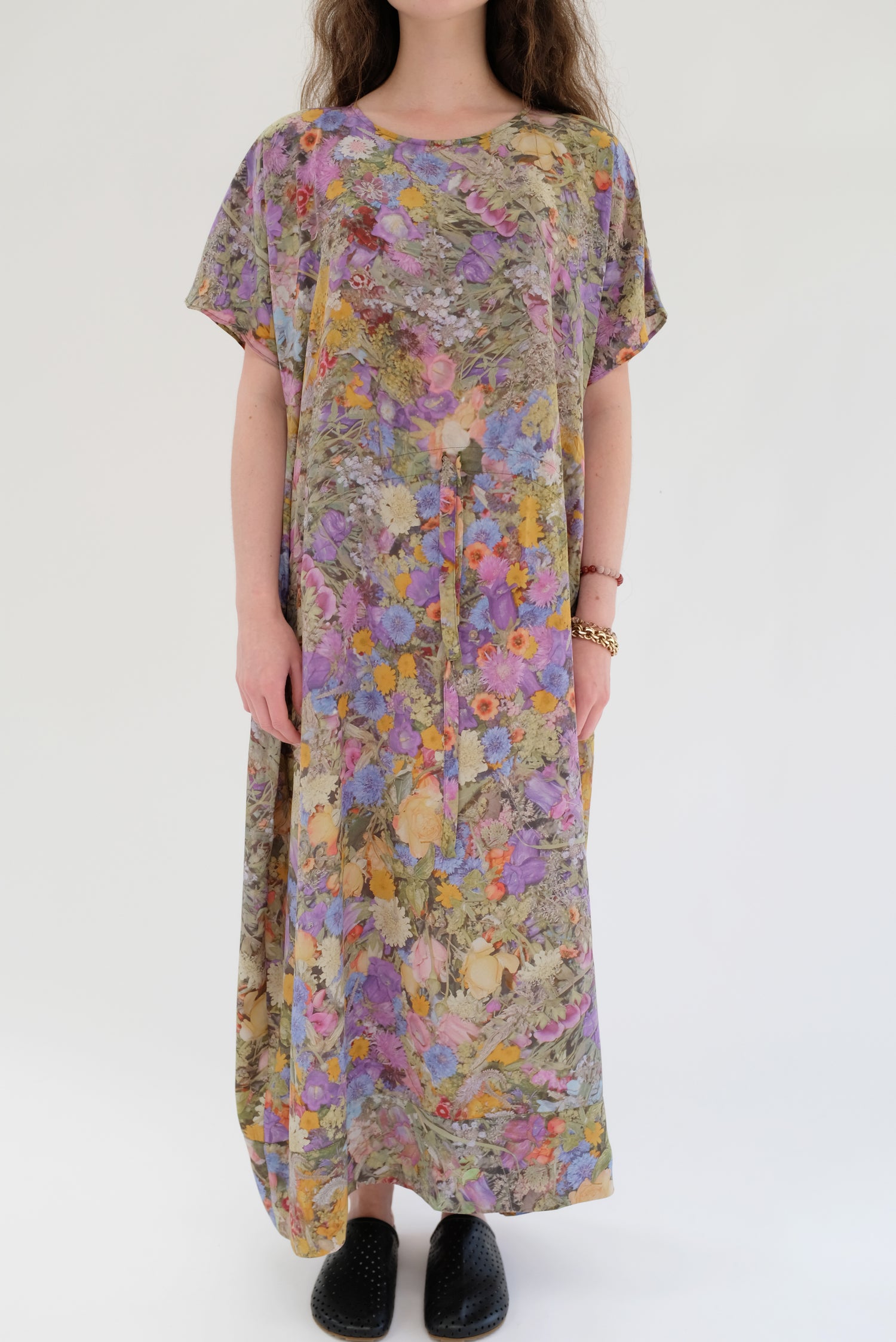 Anntian Simple Silk Dress Print G