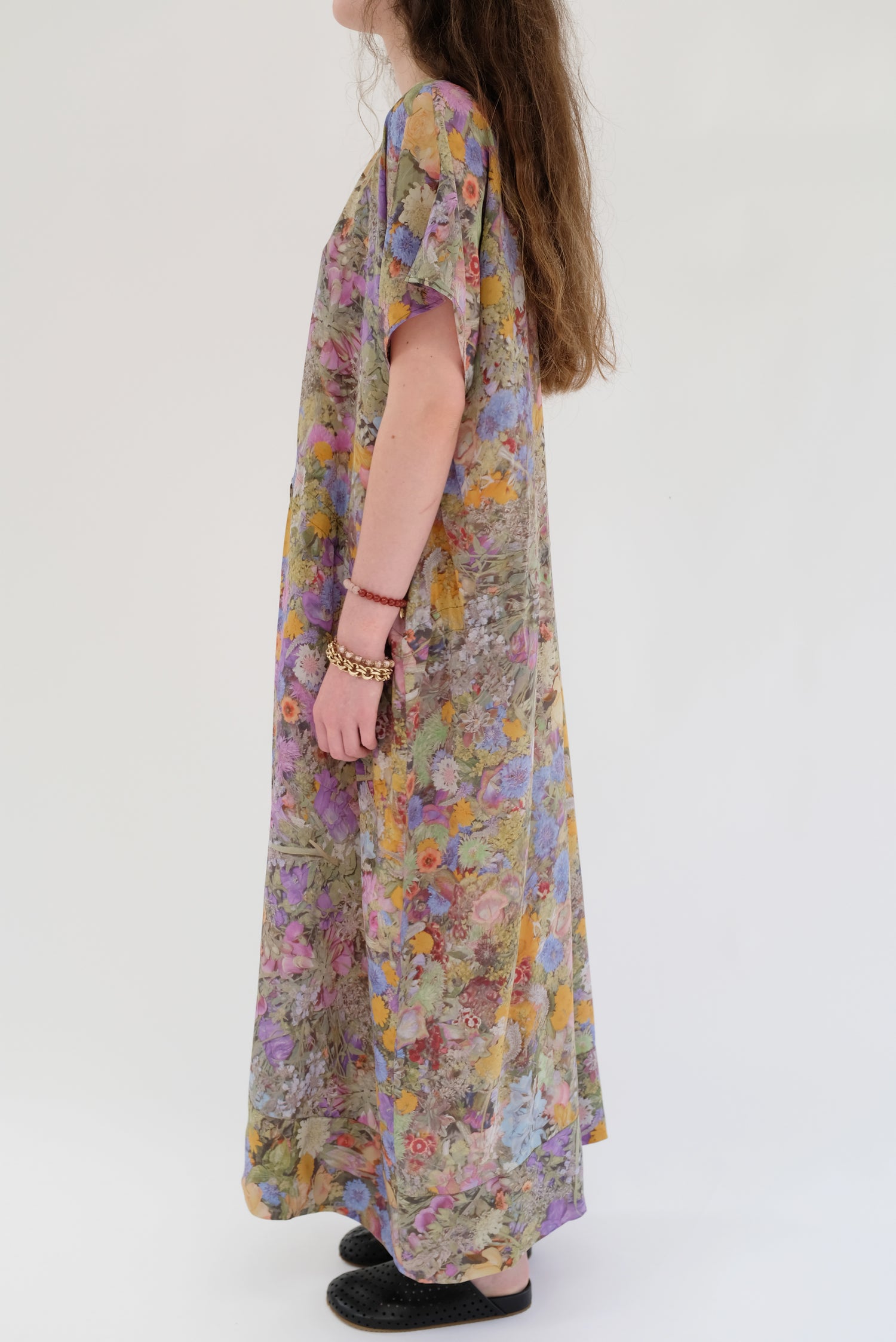 Anntian Simple Silk Dress Print G