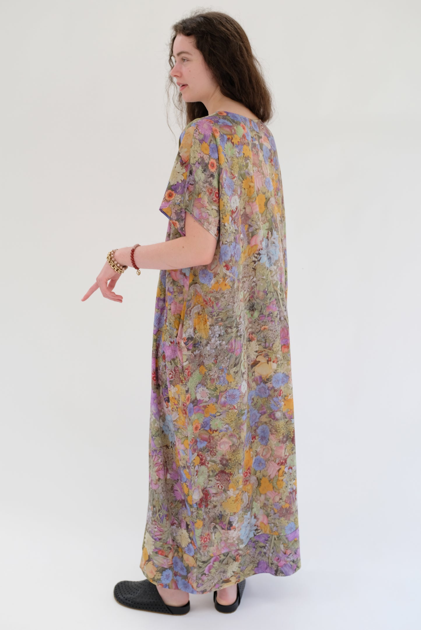 Anntian Simple Silk Dress Print G