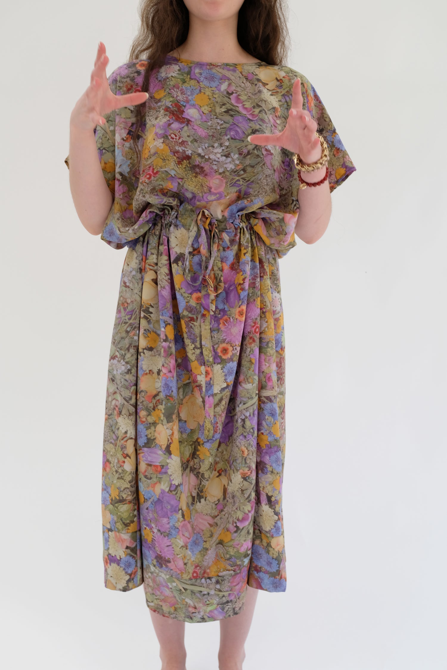 Anntian Simple Silk Dress Print G