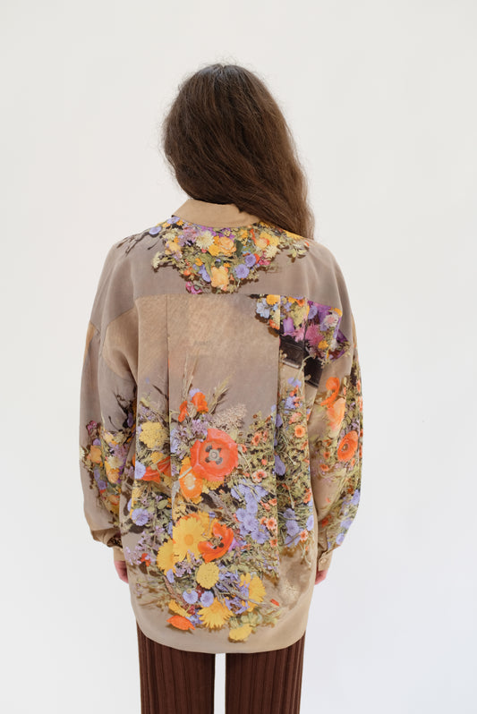 Anntian Unisex Silk Shirt Print J