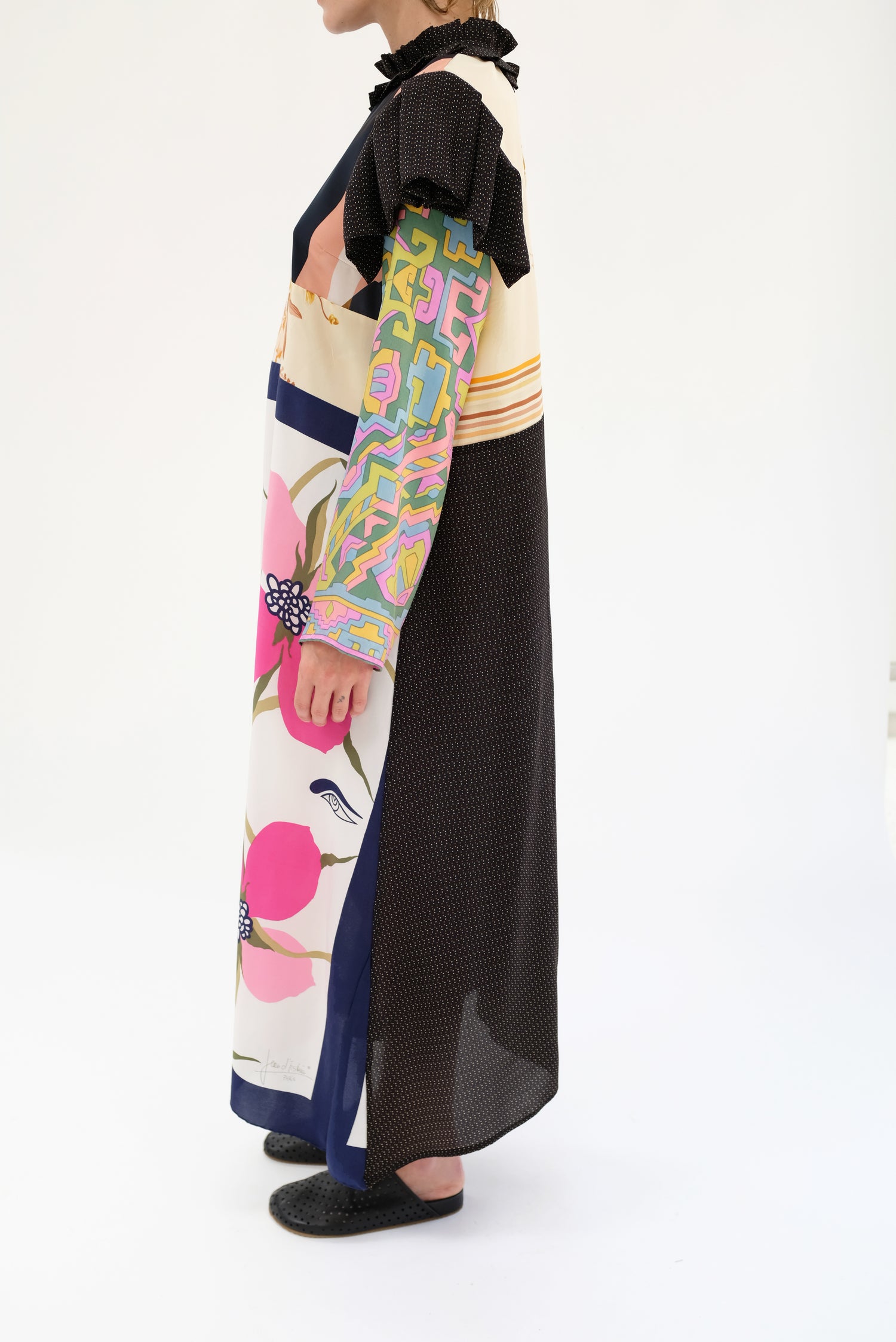 Bettina Bakdal Ruffled Collar Dress