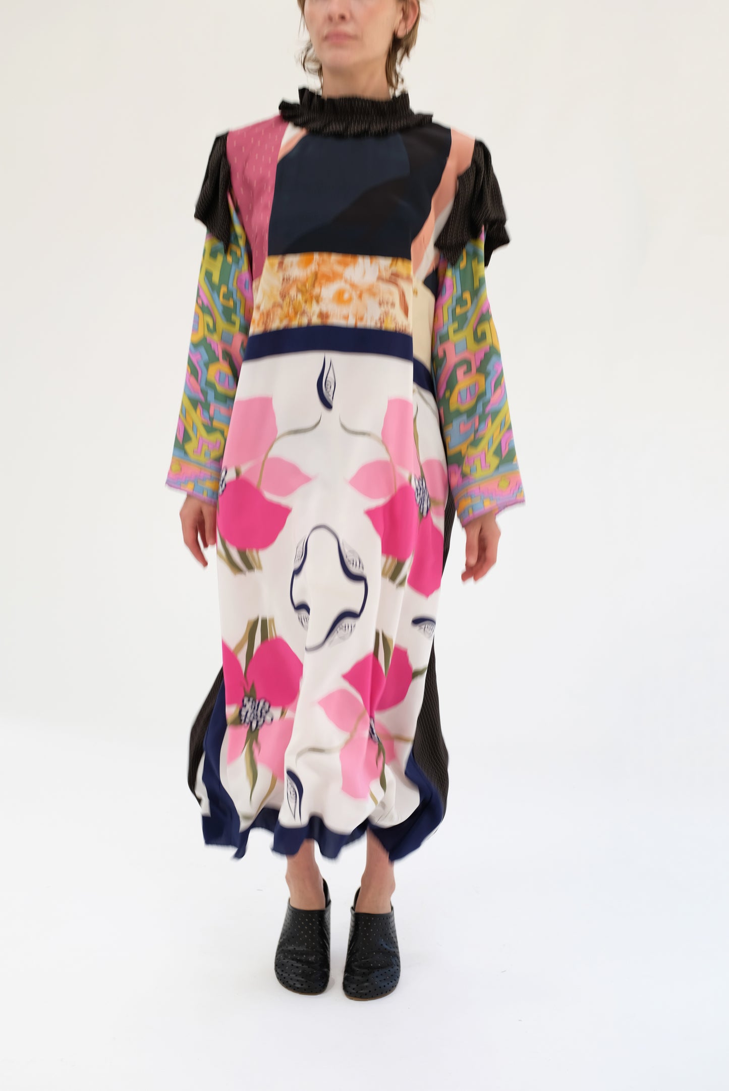 Bettina Bakdal Ruffled Collar Dress