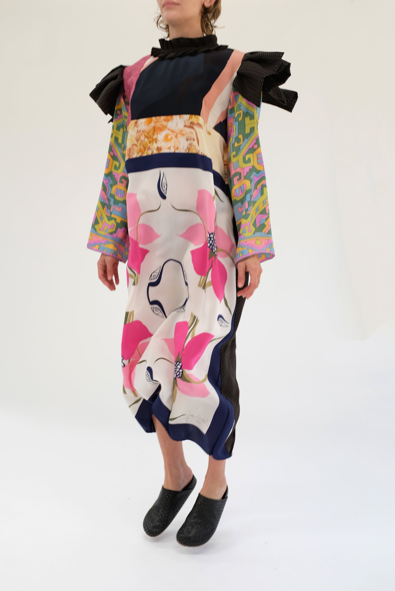 Bettina Bakdal Ruffled Collar Dress
