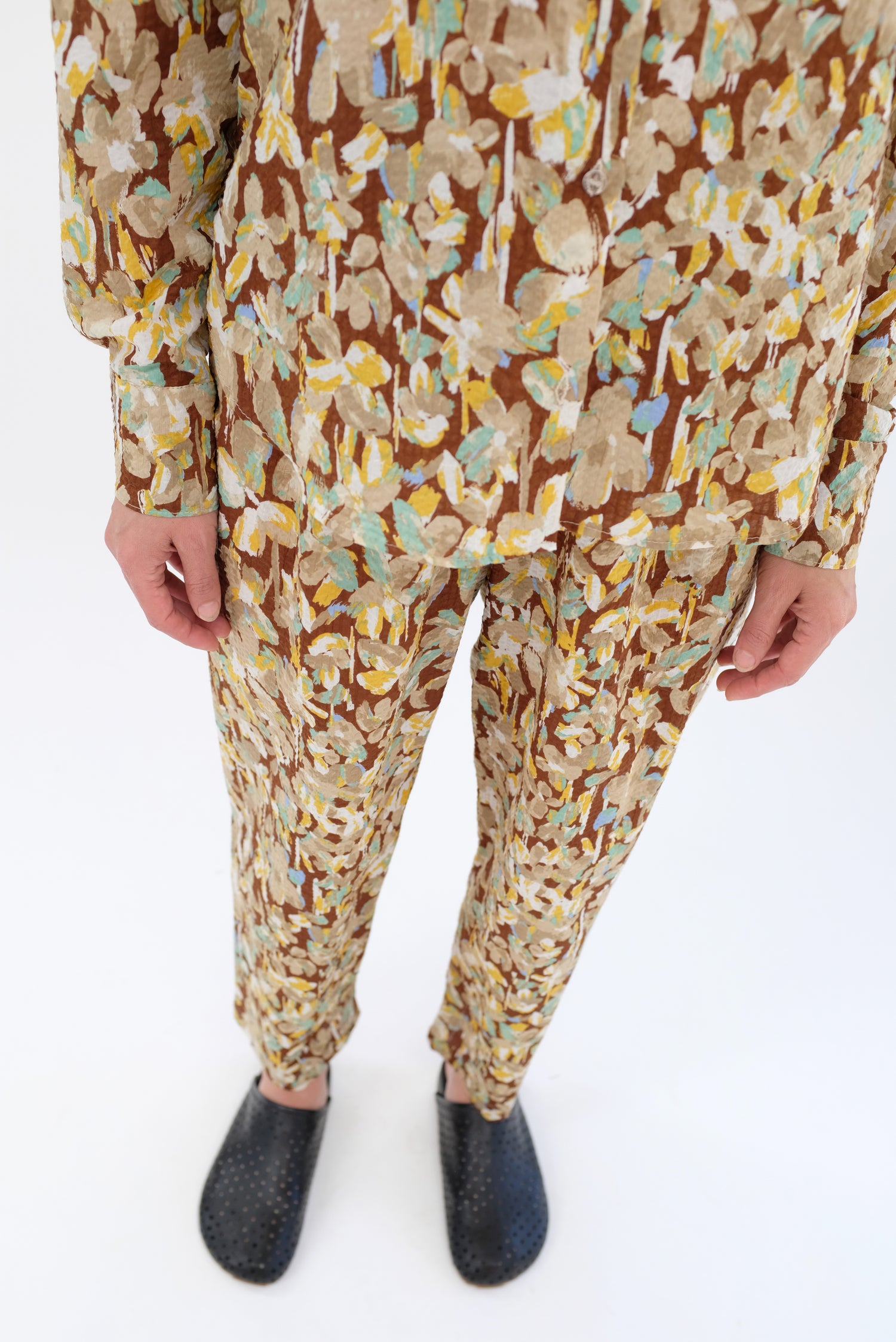 Beklina Button Up Shirt Brown Floral