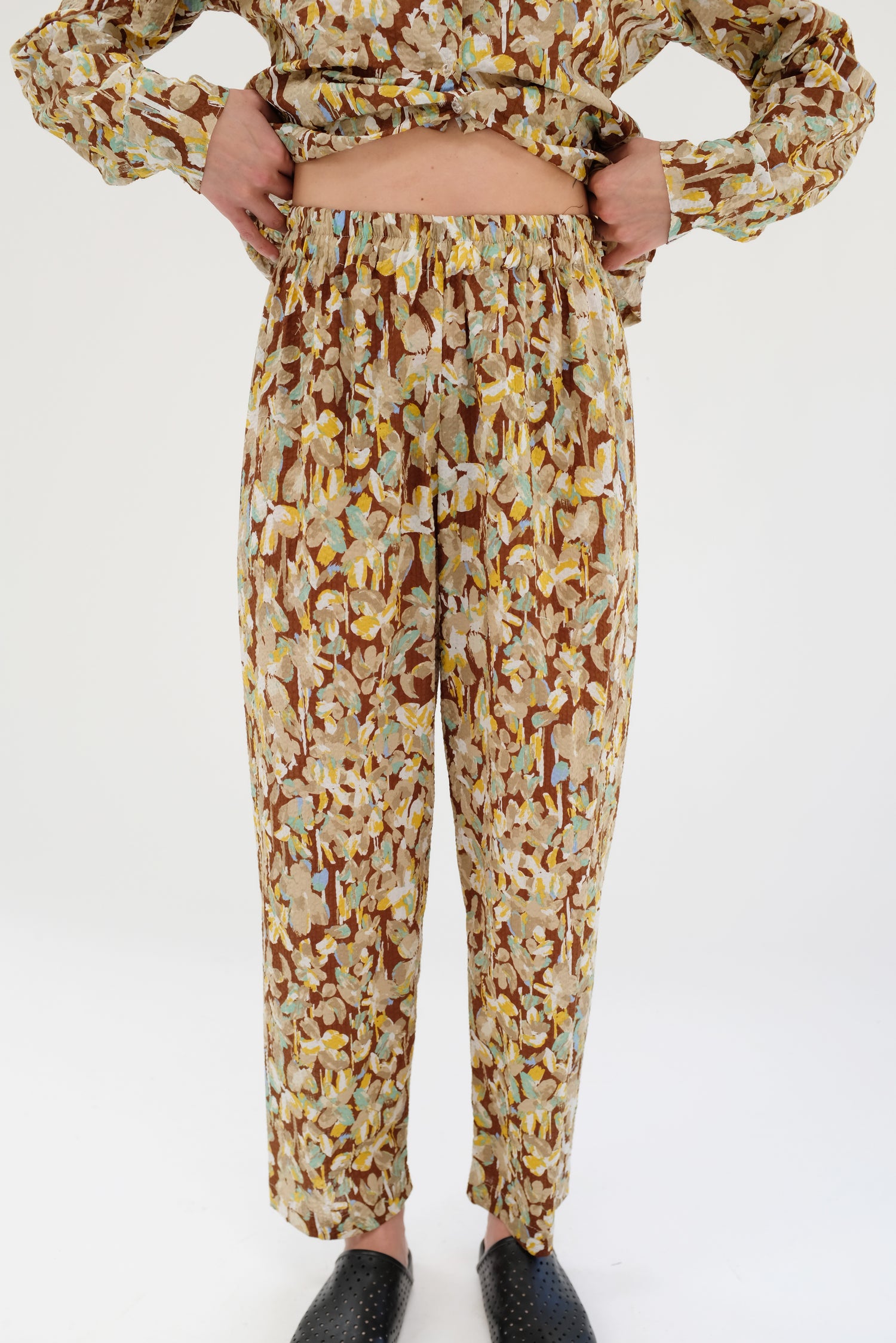 Beklina Basic Pant Brown Floral