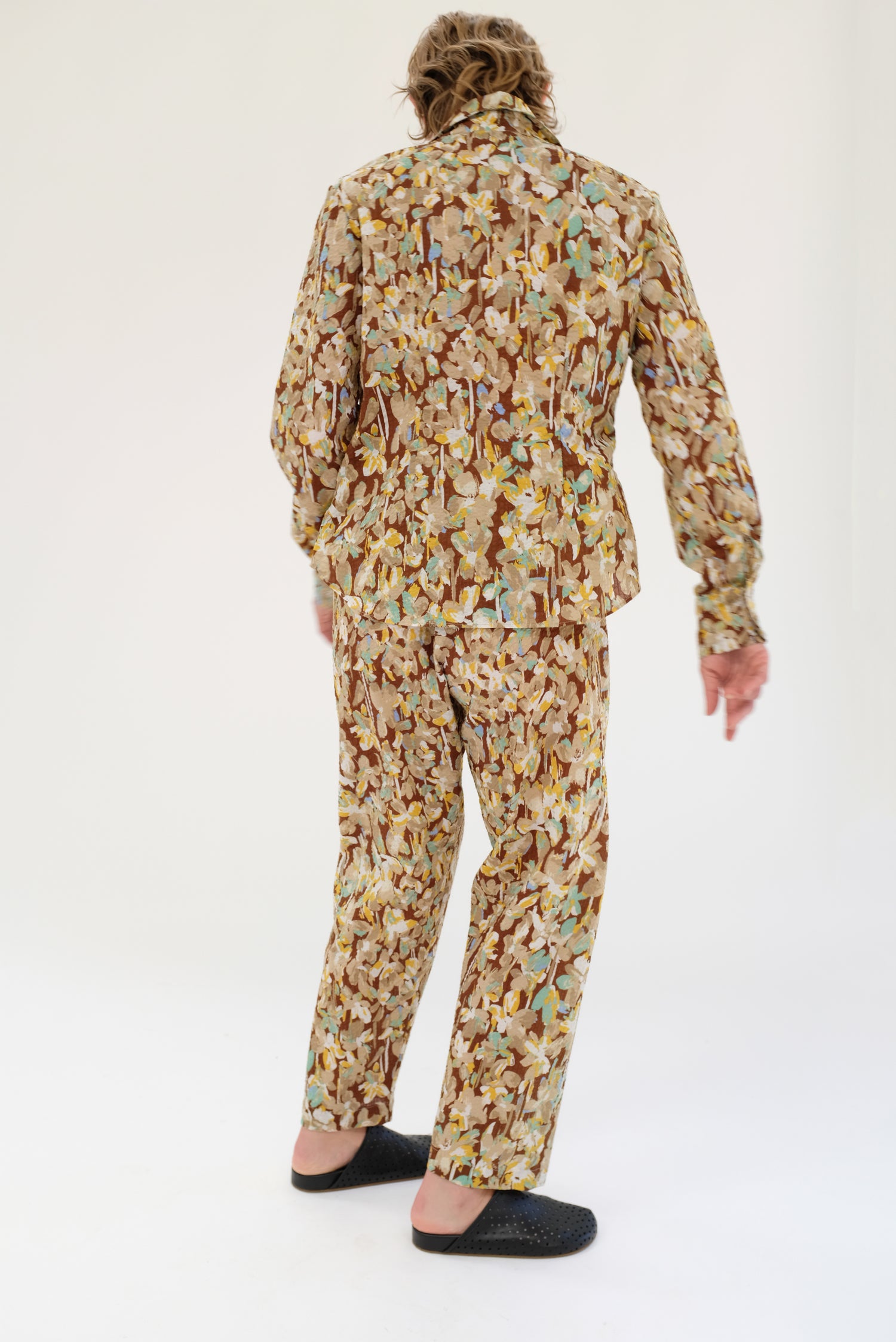 Beklina Button Up Shirt Brown Floral