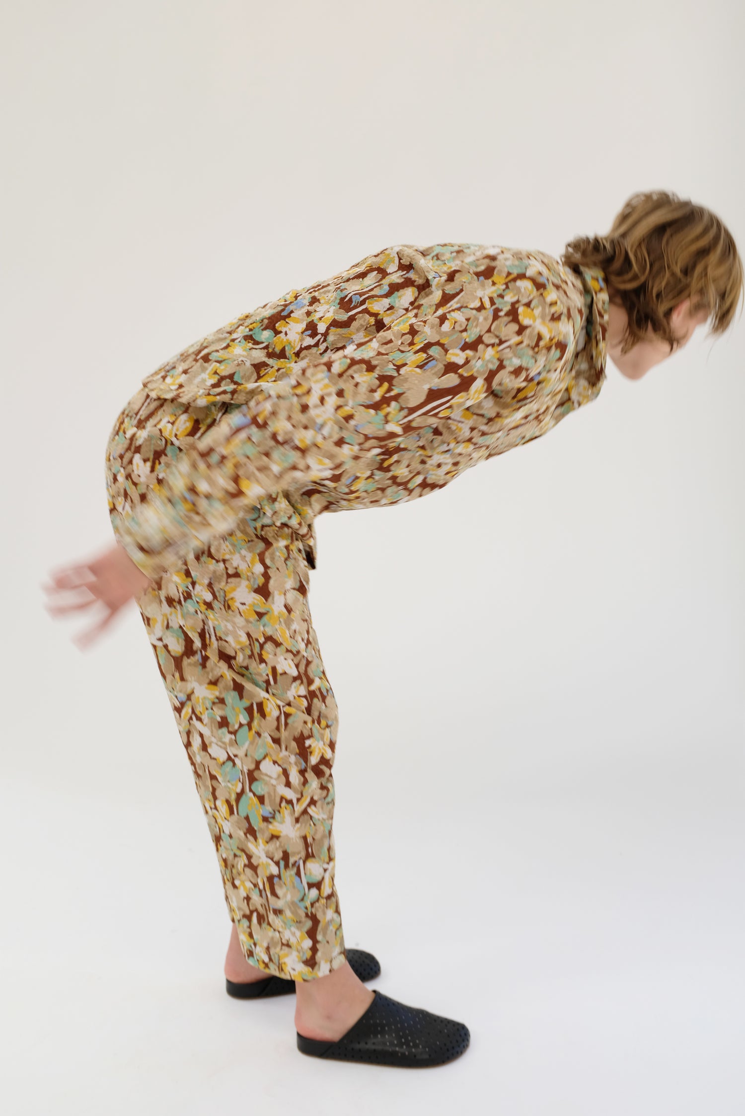 Beklina Basic Pant Brown Floral