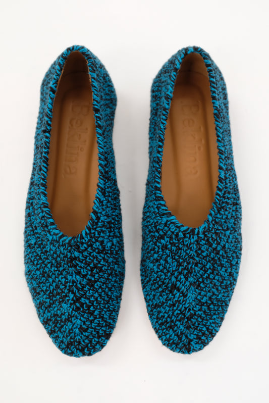 Beklina Crochet Ballet Flats Cypress/Black