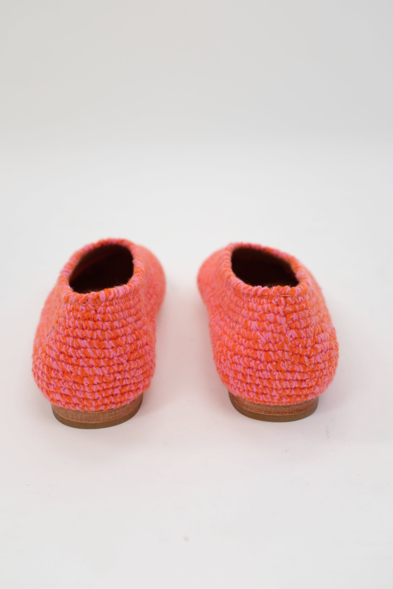 Beklina Crochet Ballet Flats Pink/Orange