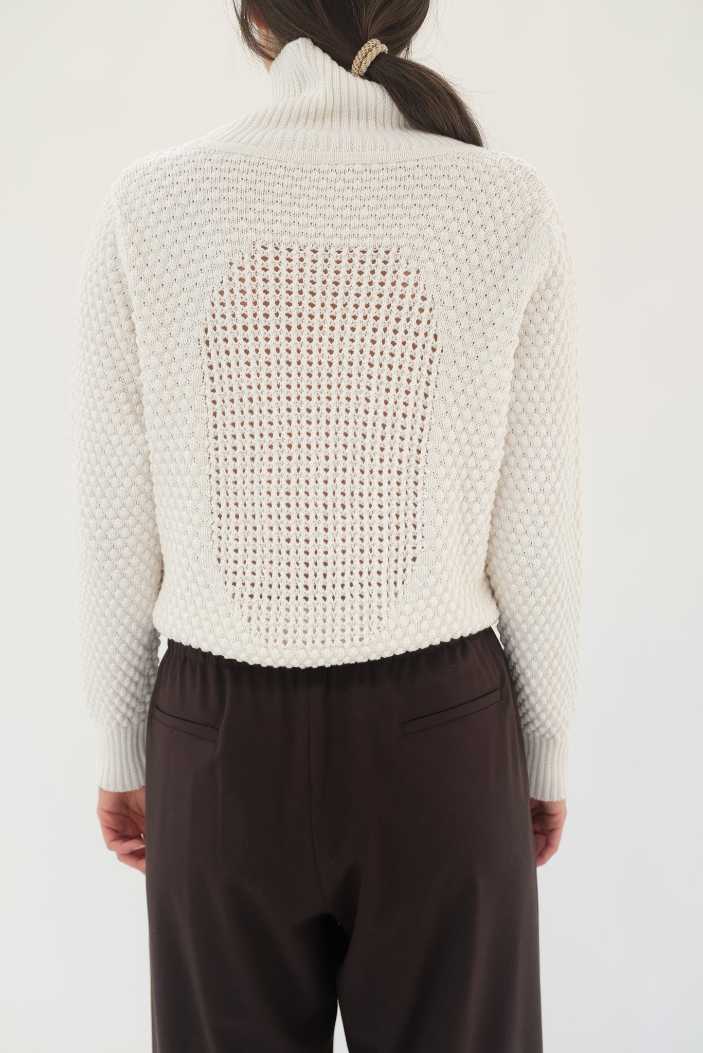 Beklina Knit Track Jacket White / SAMPLE