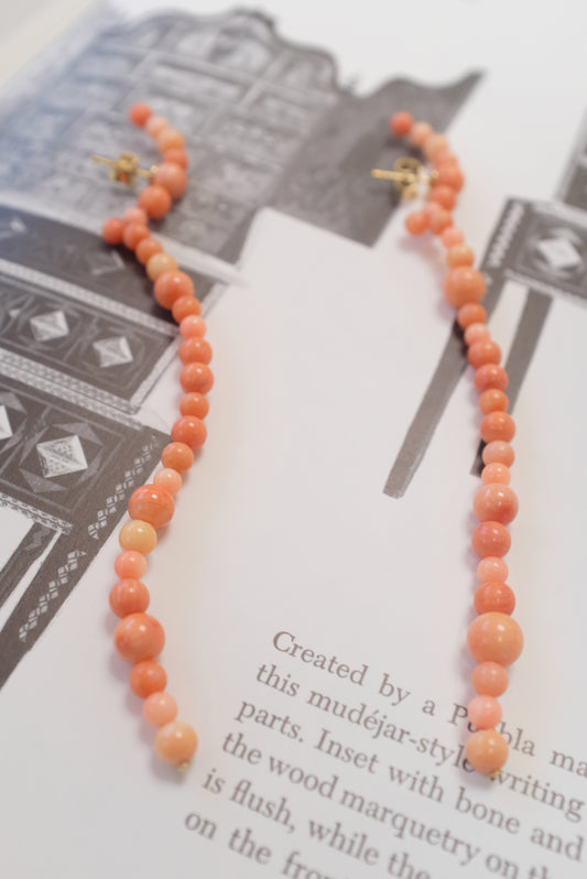 Beatriz Palacios Coral Arch Long Earrings