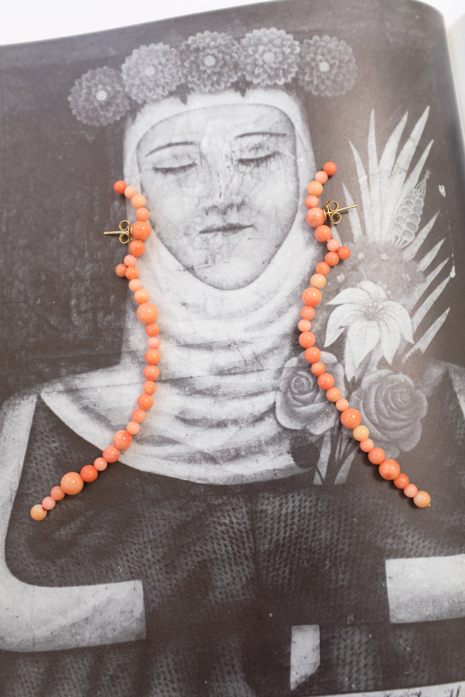 Beatriz Palacios Coral Arch Long Earrings