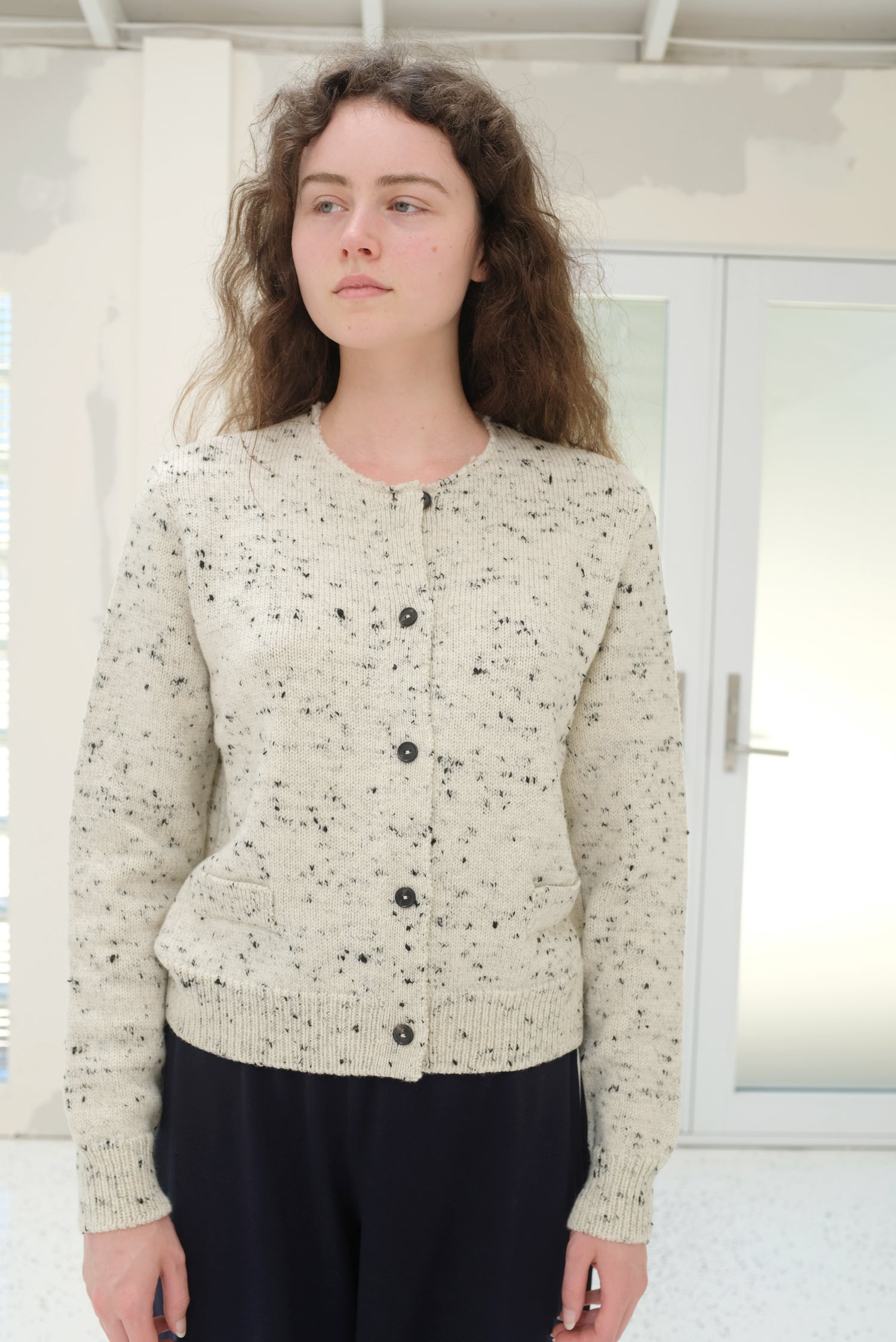 Cordera Merino Wool Flecked Cardigan