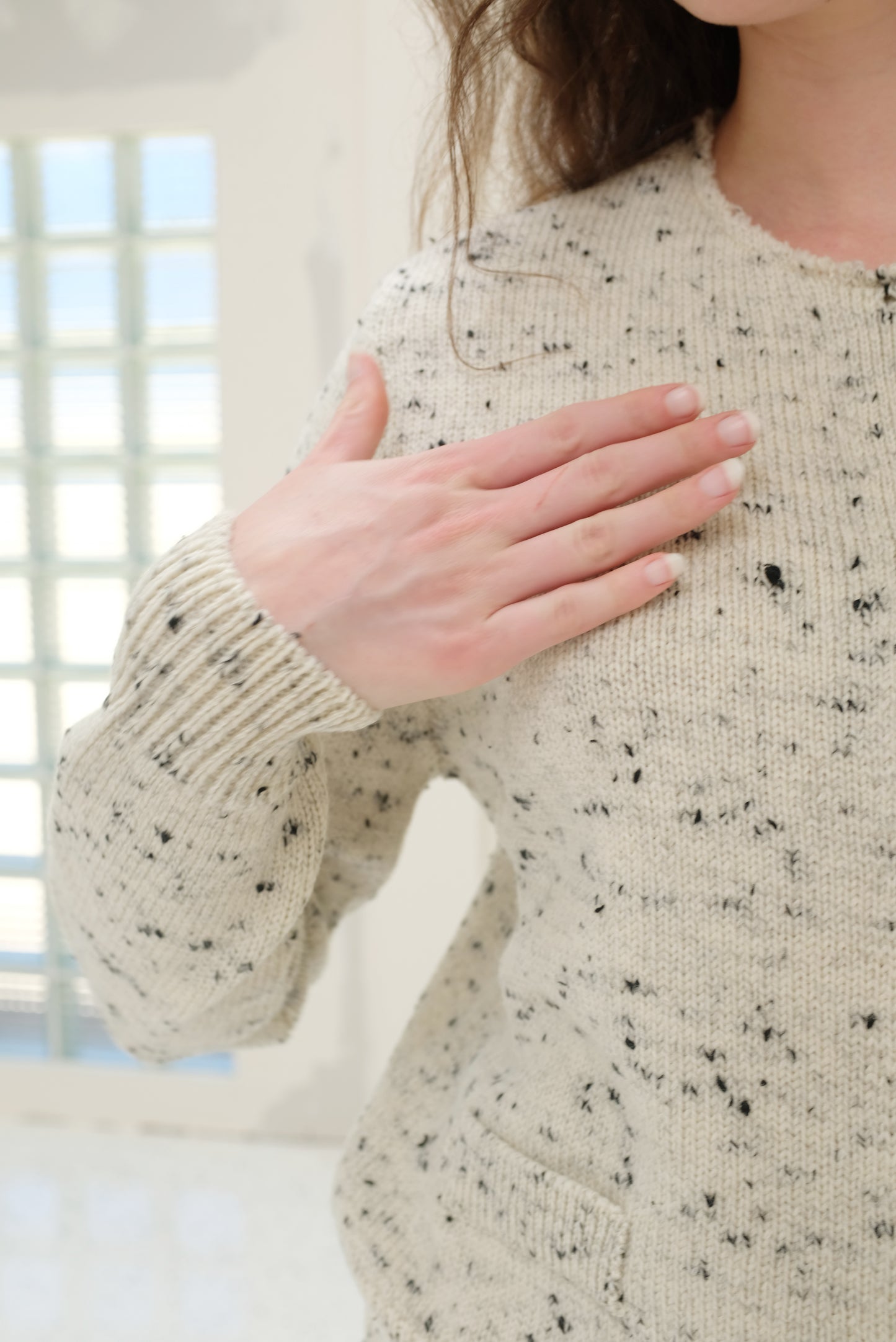 Cordera Merino Wool Flecked Cardigan
