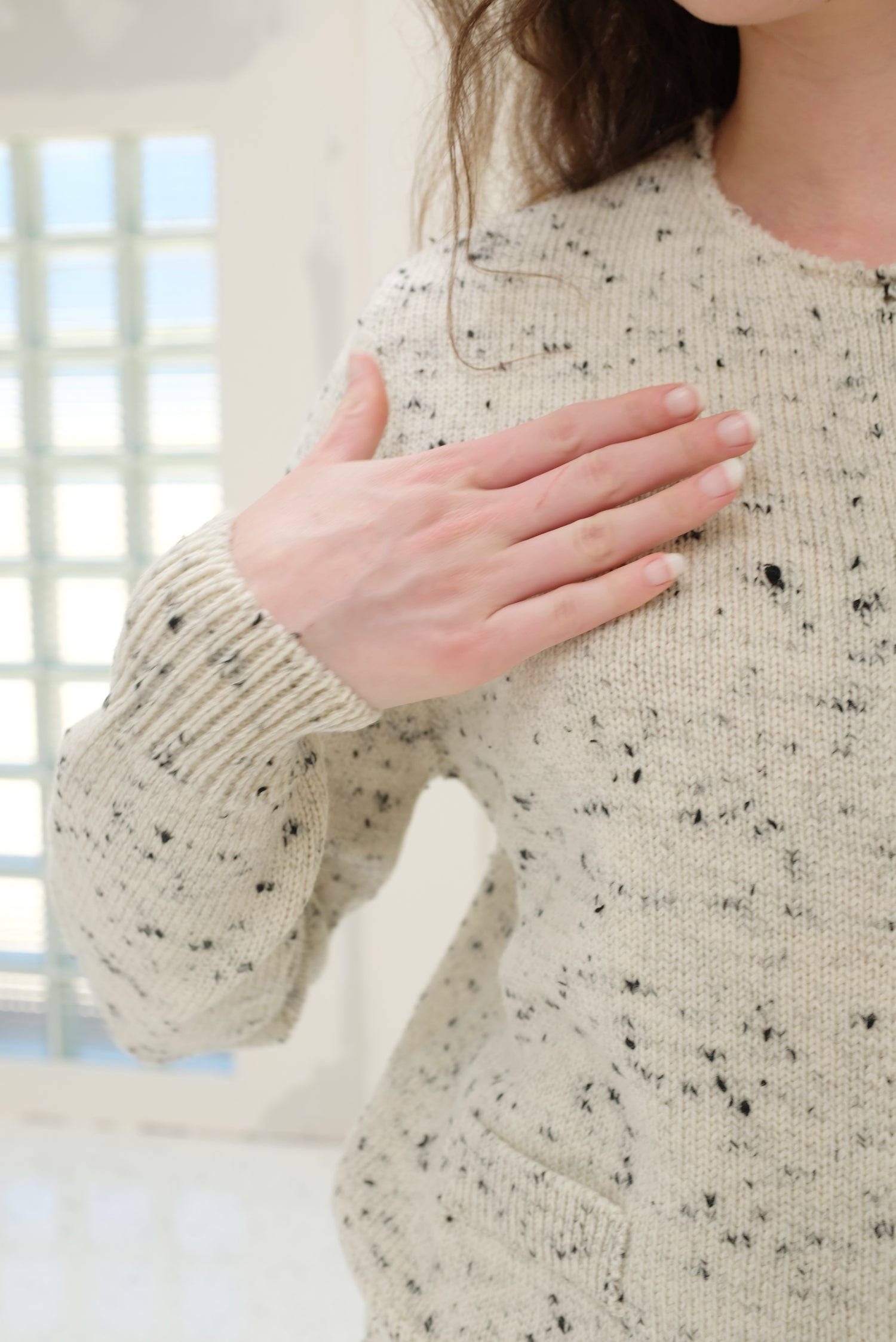 Cordera Merino Wool Flecked Cardigan