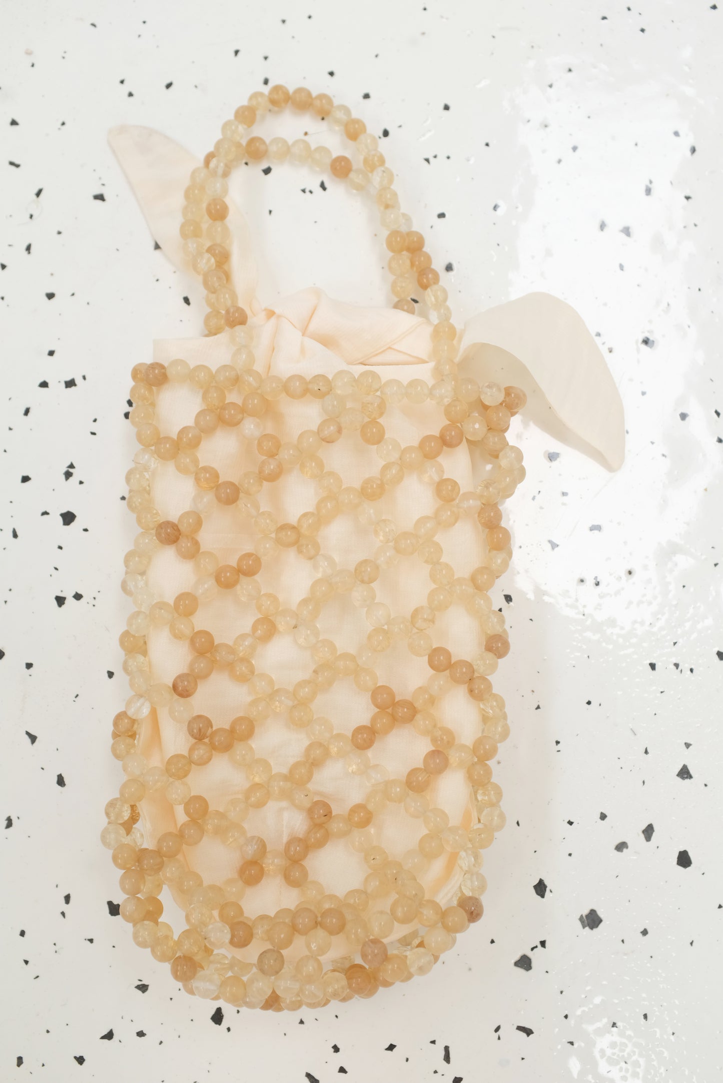 Cordera Handmade Beaded Bag Jaspe Miel