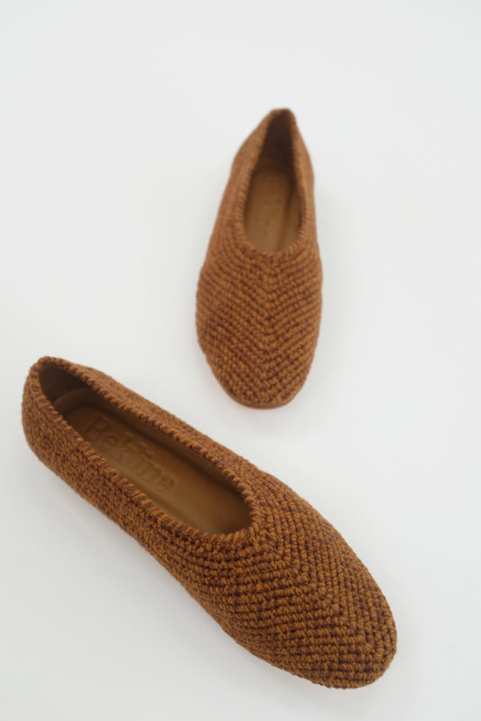 Beklina Crochet Ballet Flats Tiger's Eye