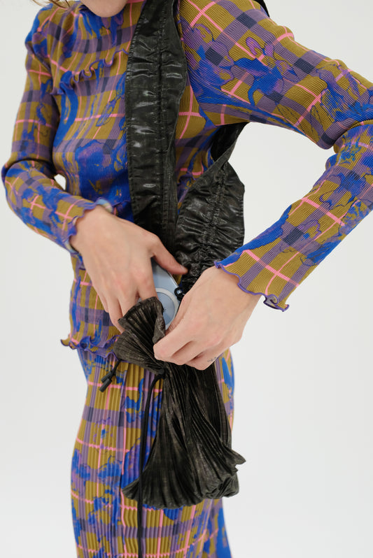 Julia Heuer Wanda Handpleated Bag Metallic