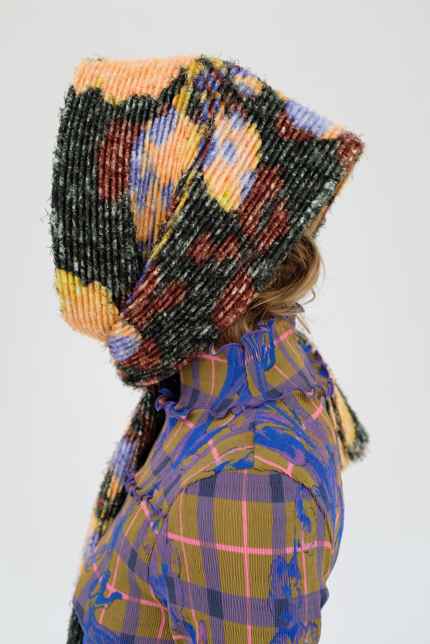 Julia Heuer Boa Pleated Furry Scarf Ingrid