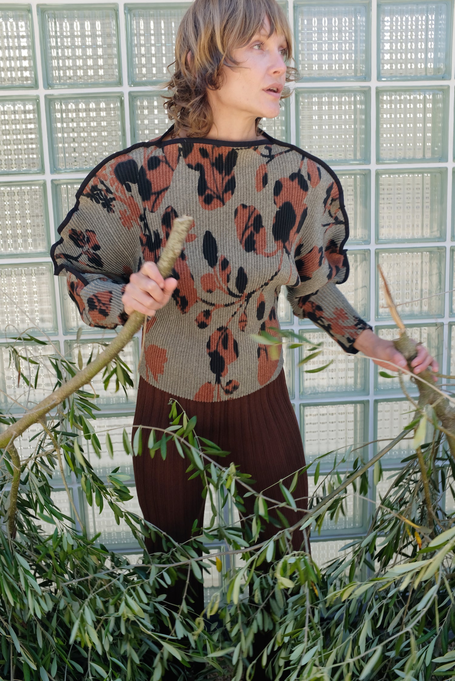 Julia Heuer Radok Pleated Knit Pullover Ingrid