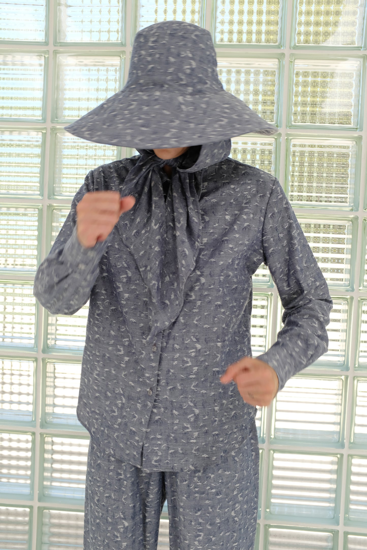 Beklina Scarf Hat Chambray